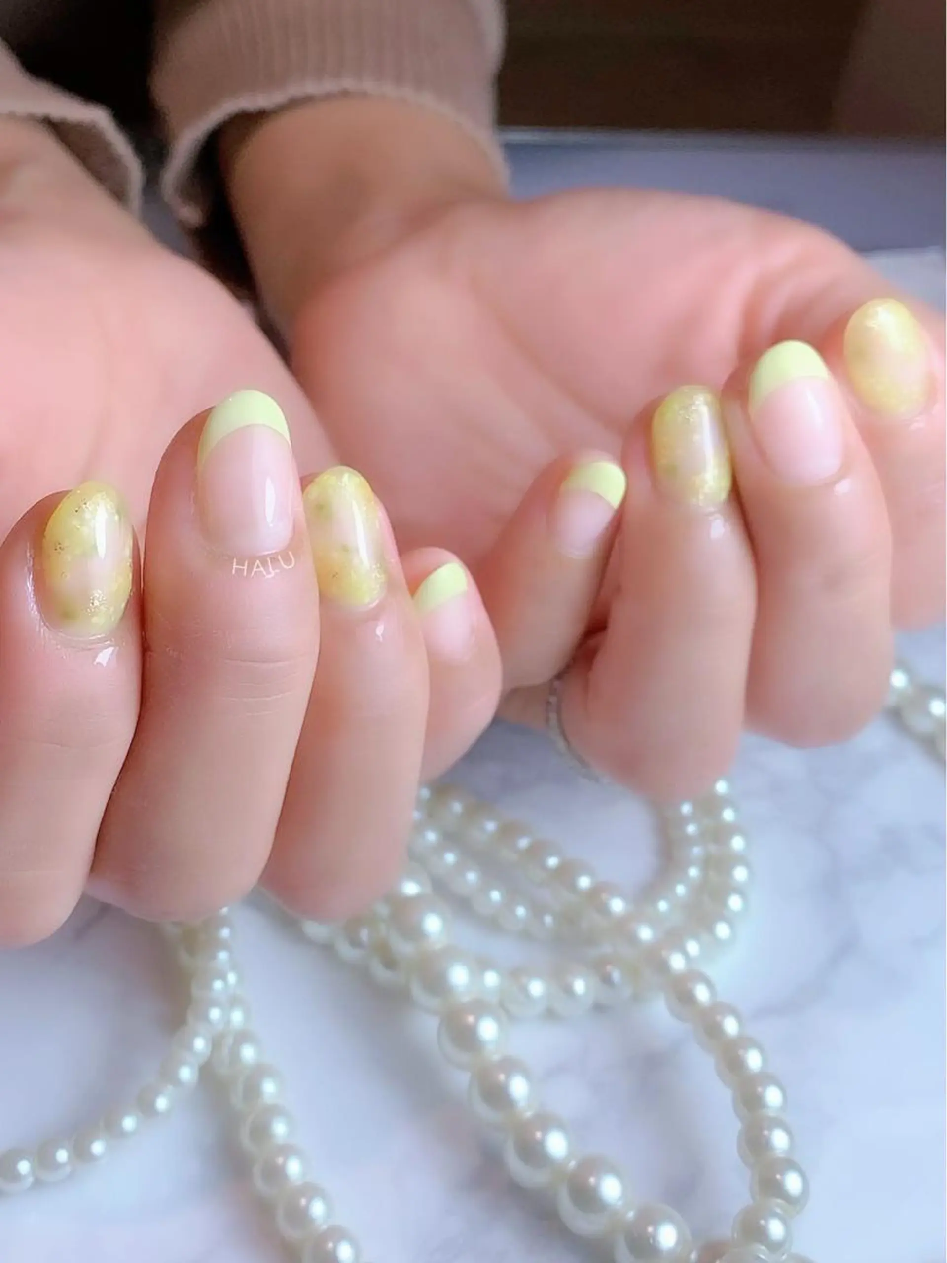 ネイル 春ネイル 黄色 HALU ハルのネイルデザイン