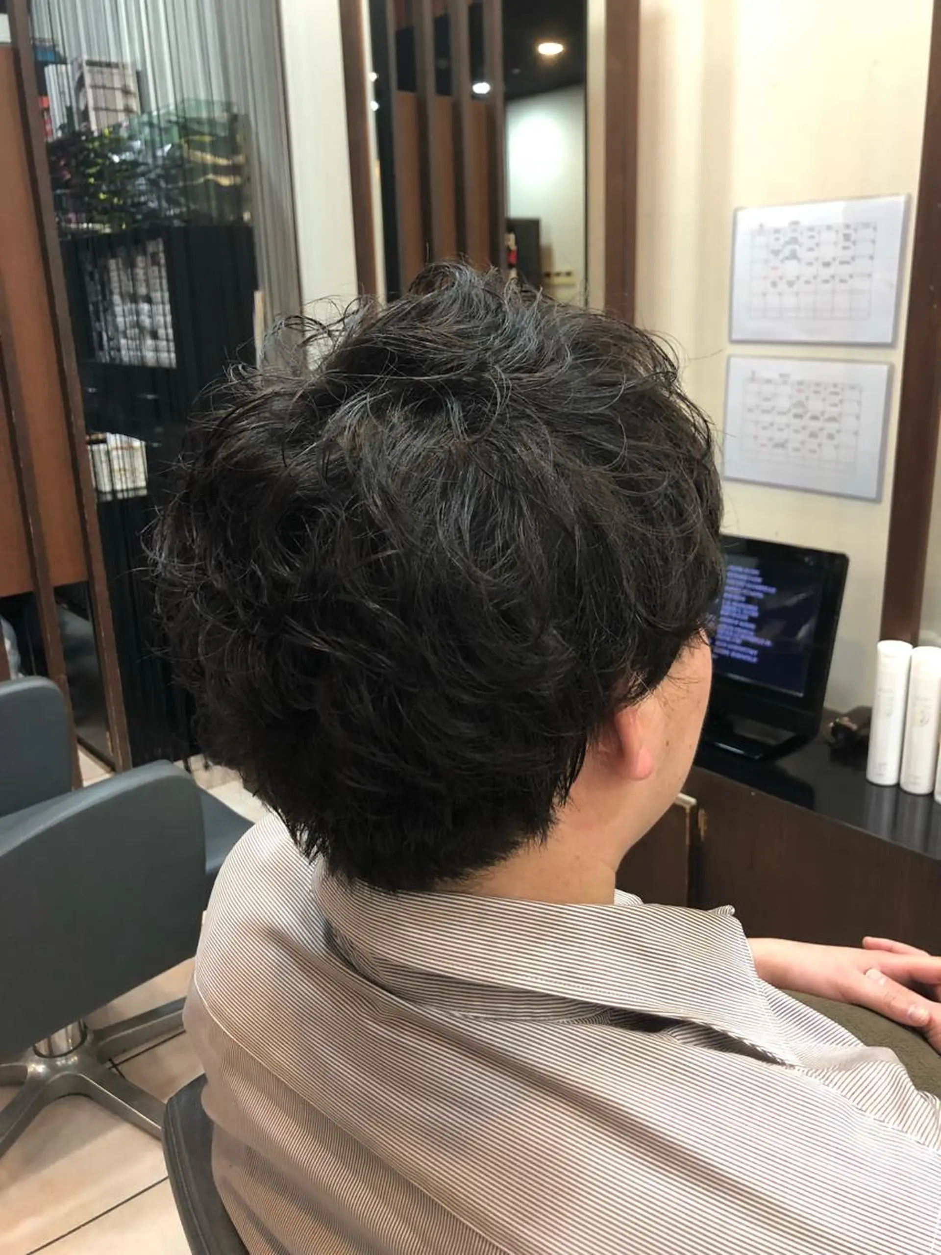 パーマ メンズ メンズパーマ カット パーマ トリートメント SHAFT Ieiriのヘアスタイル