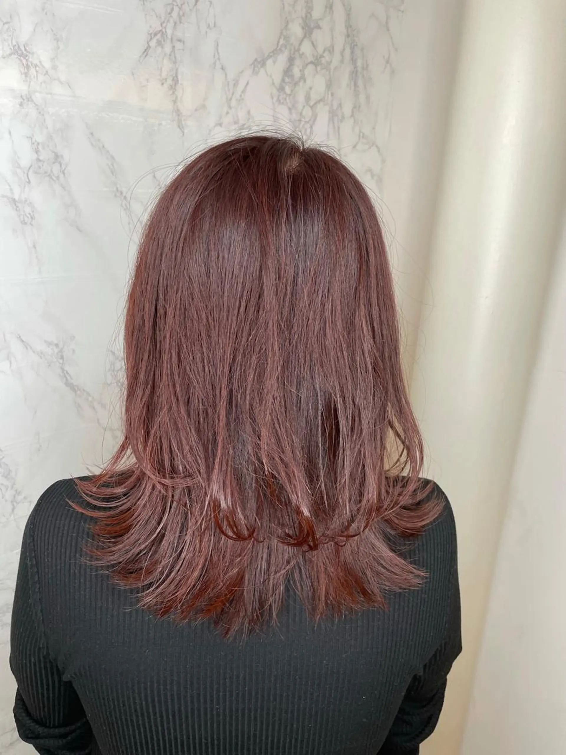 ミディアム カラー ブラウンカラー ピンクカラー ピンクブラウン カット ヘアカラー 🌼韓国ヘア🌼 田中義也のヘアスタイル