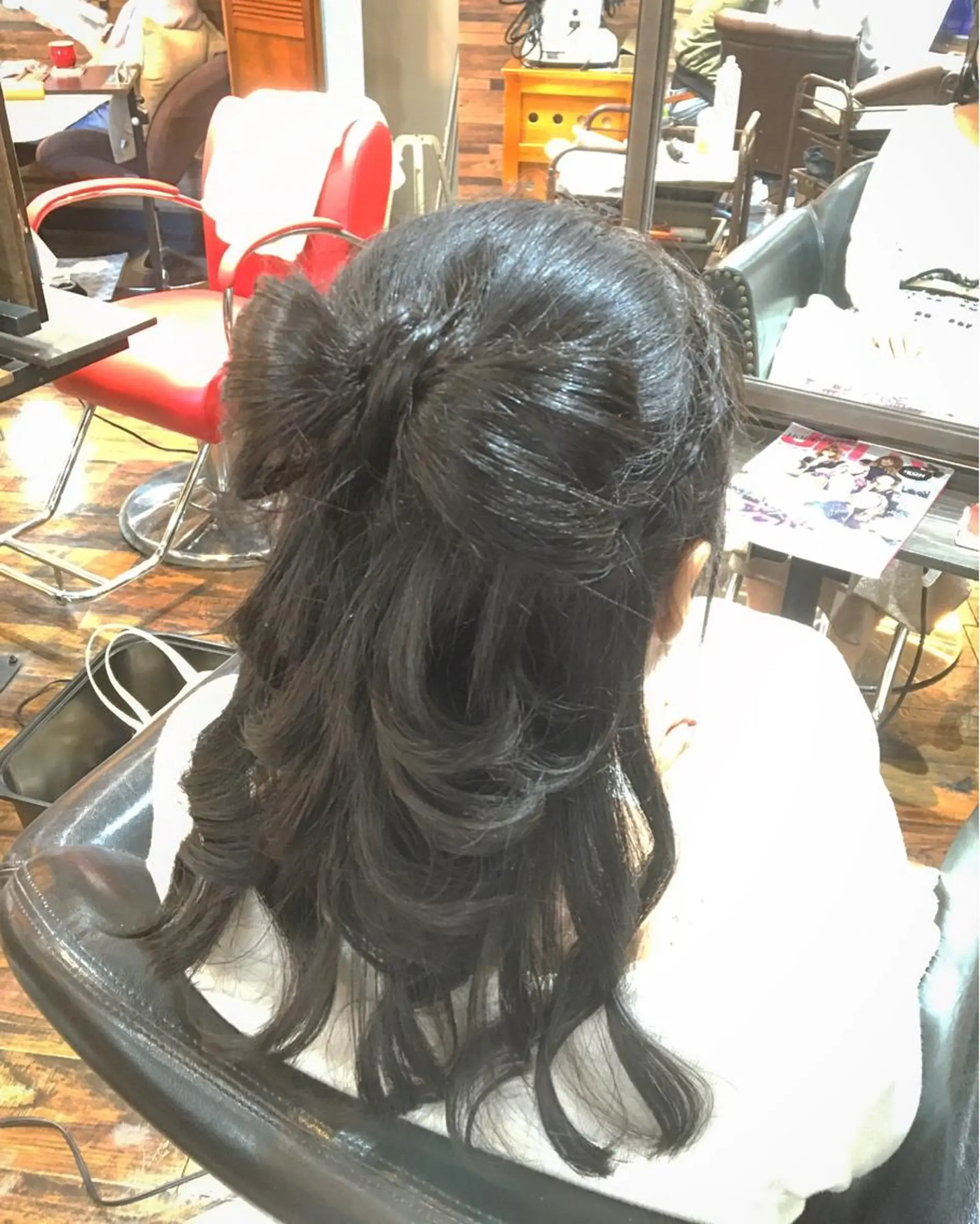 セミロング ヘアアレンジ ハーフアップ 川名 充✂️のヘアスタイル