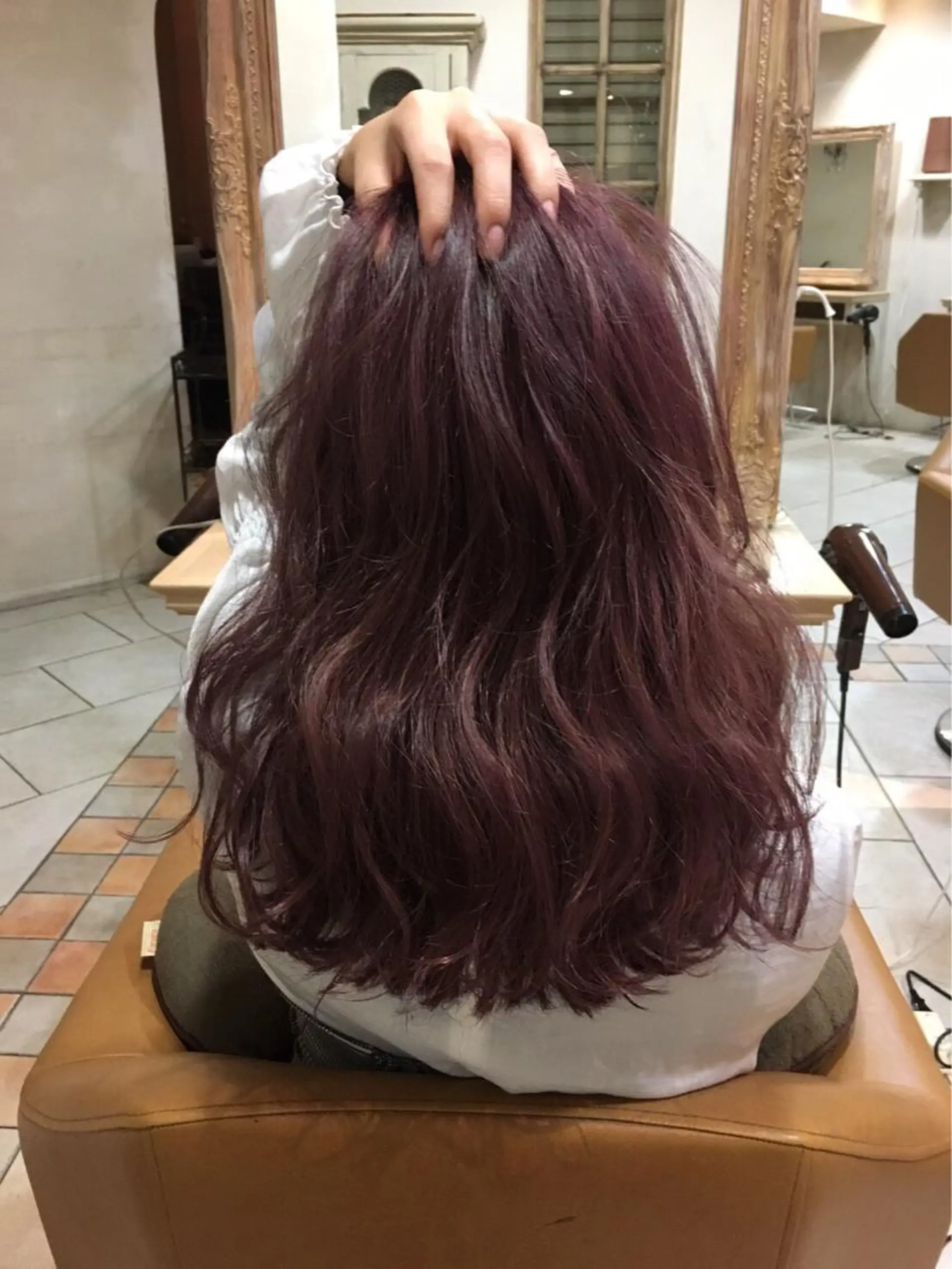 ロング カラー ブリーチ ピンクカラー 森 早希絵のヘアスタイル