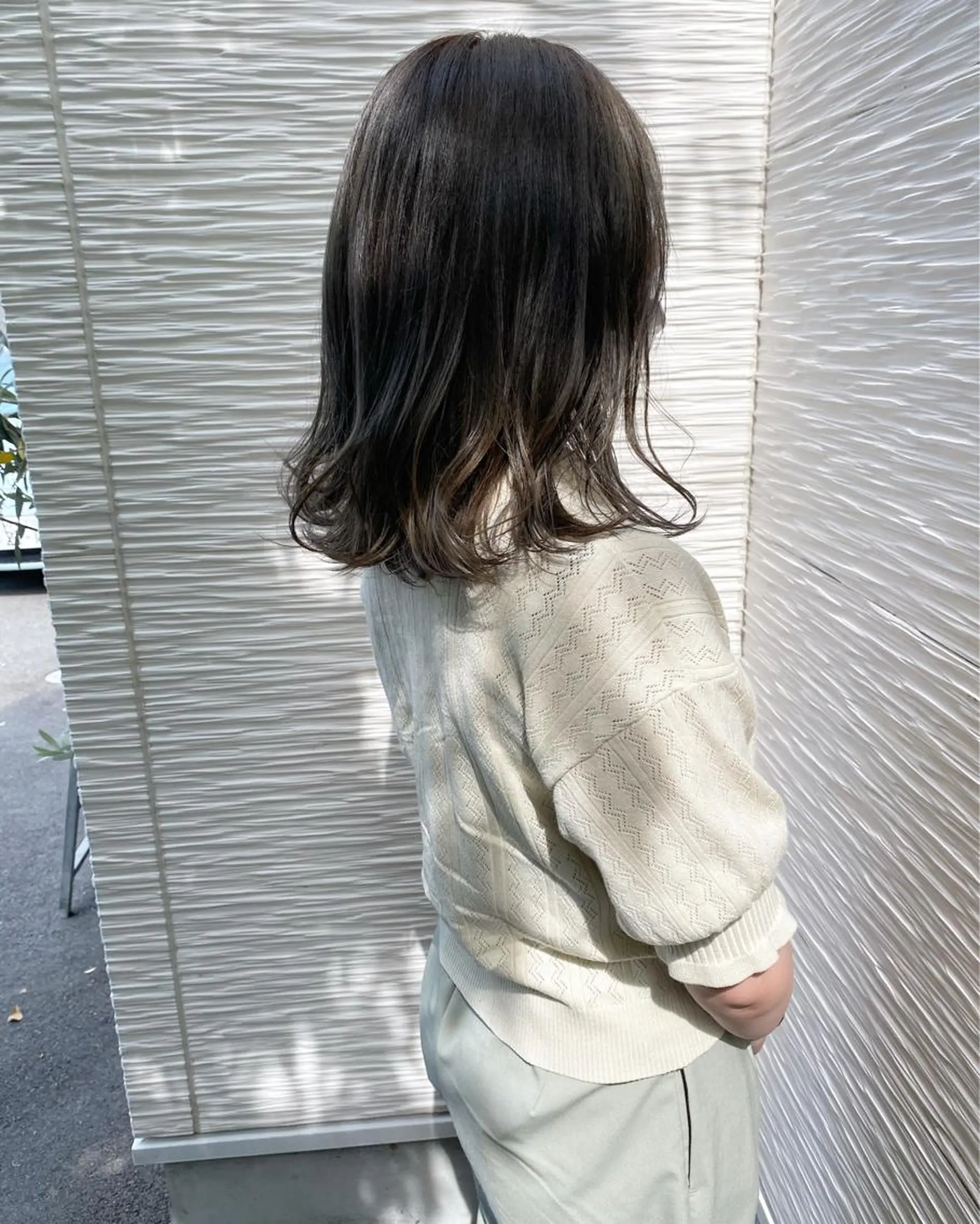 ミディアム カラー ベージュカラー ブリーチ グレージュ 【浜松・豊橋】 ニシモトのヘアスタイル