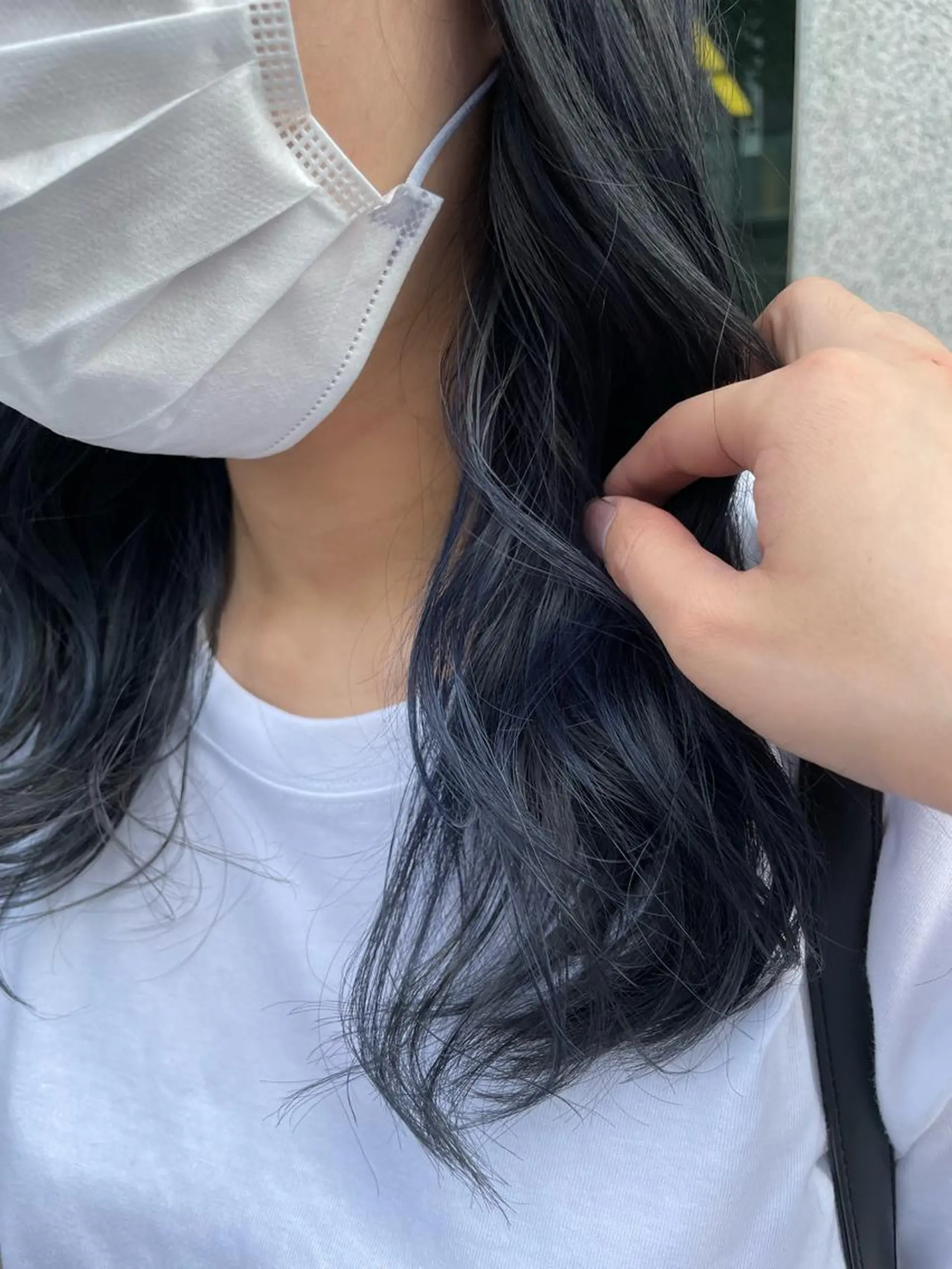 セミロング カラー ブルーカラー 森本玲🎶 天王寺のヘアスタイル