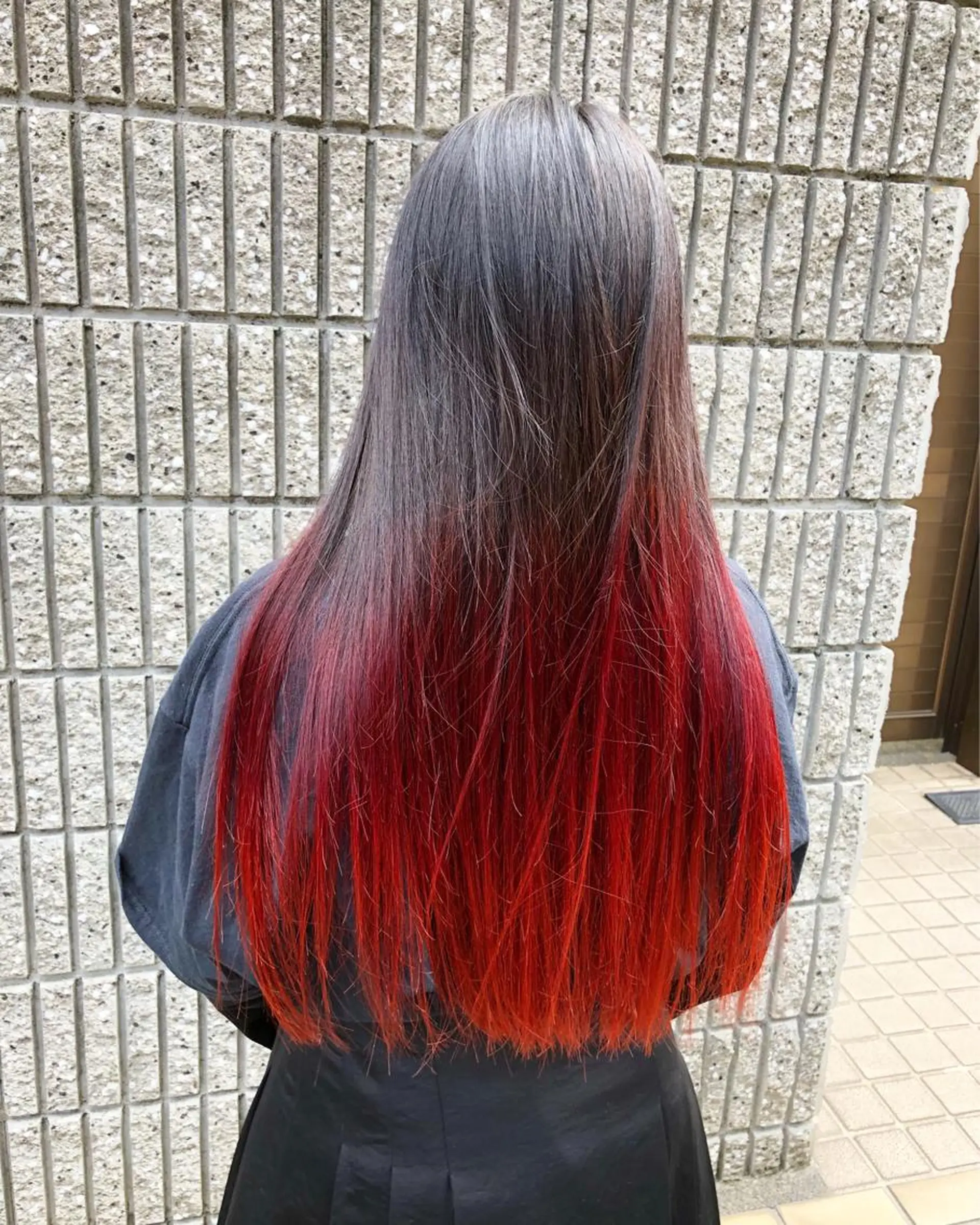 ロング カラー グラデーションカラー レッドカラー ノンダメージ髪質改善 カラー💎/KURAのヘアスタイル