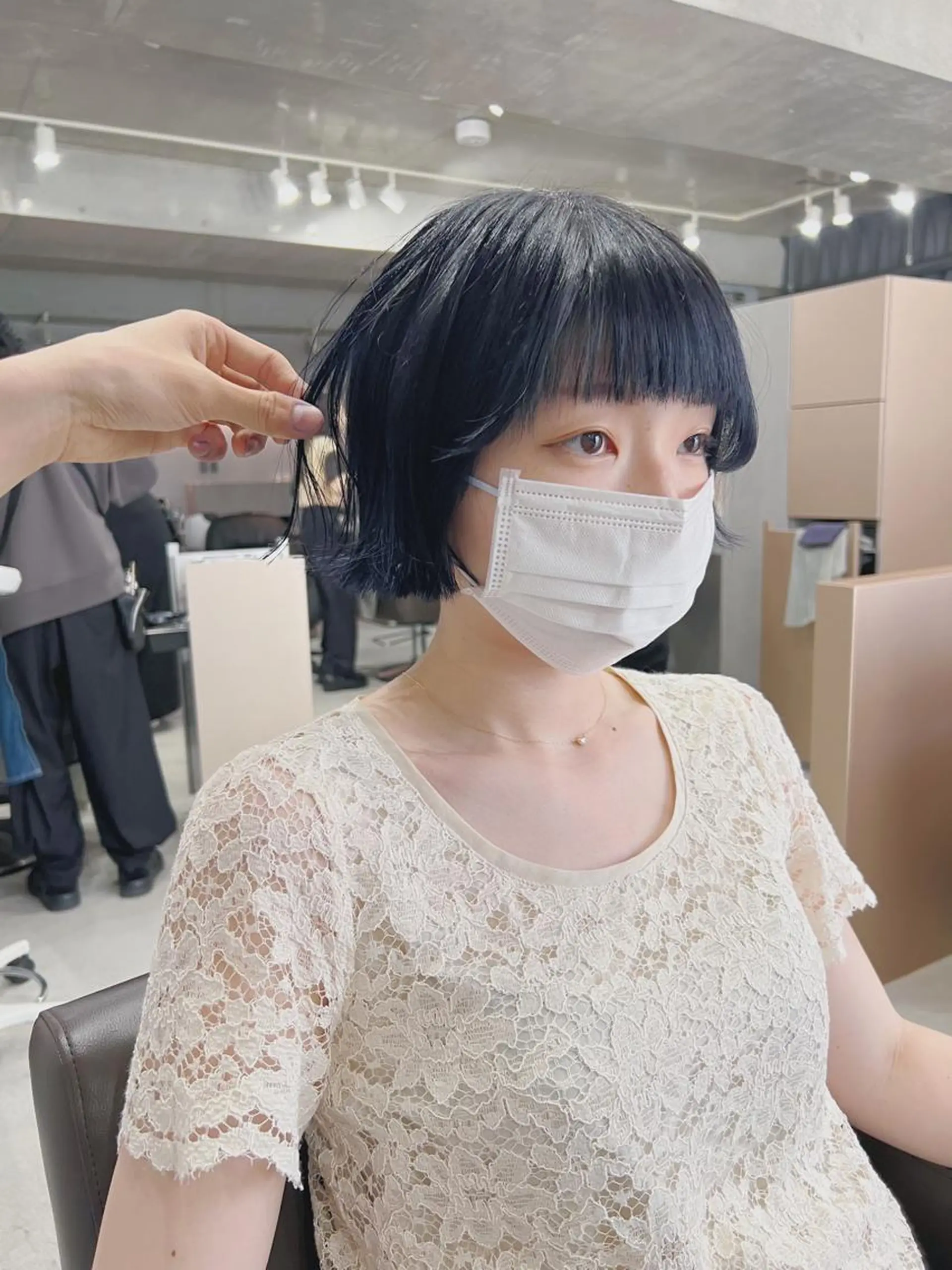 ショート カラー ボブパーマコテ巻き風 パーマNo1深江秀平のヘアスタイル