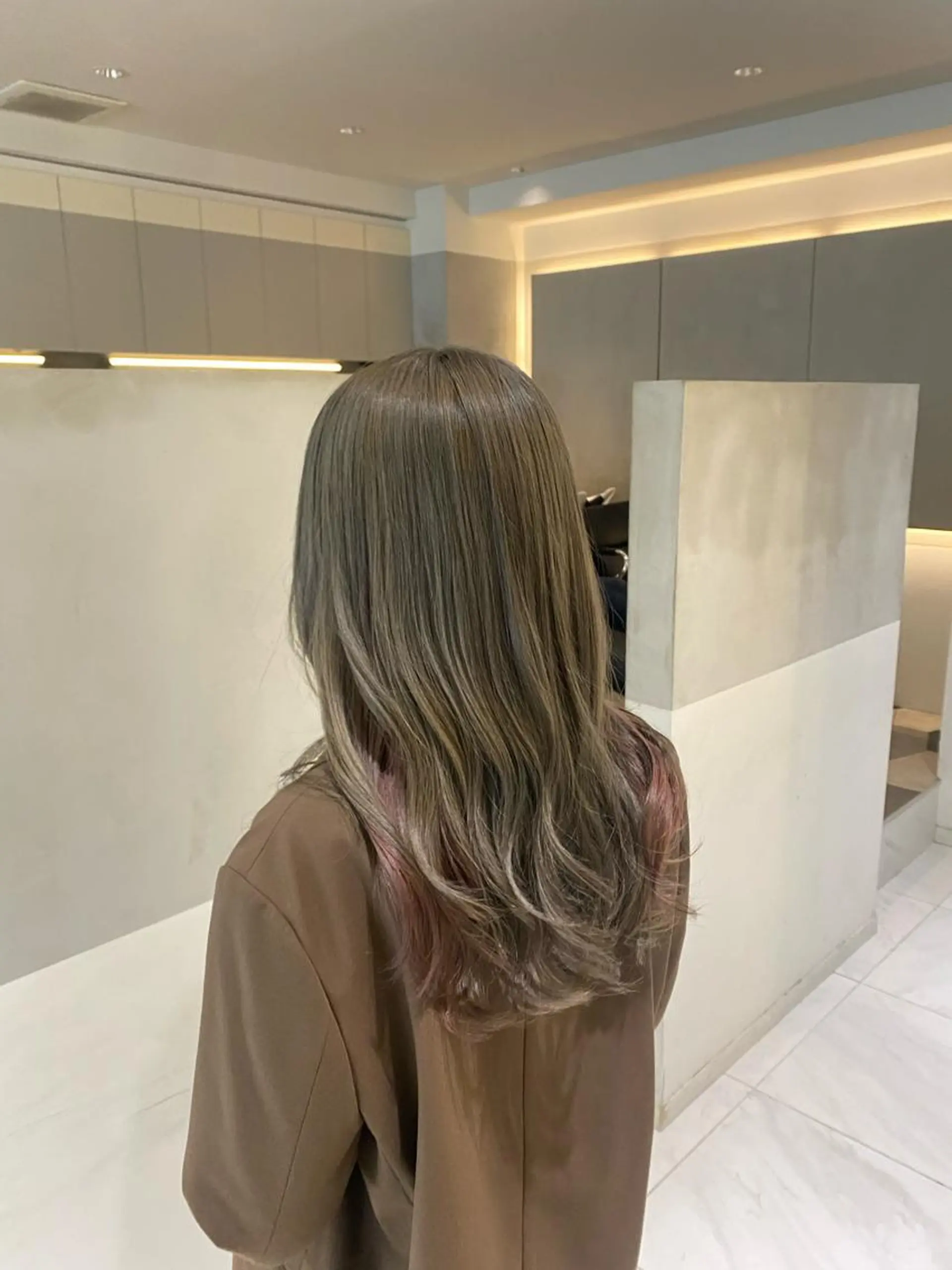 ロング カラー グレージュ ラベンダーカラー ナチュラル/韓国💎 haruka 💎のヘアスタイル