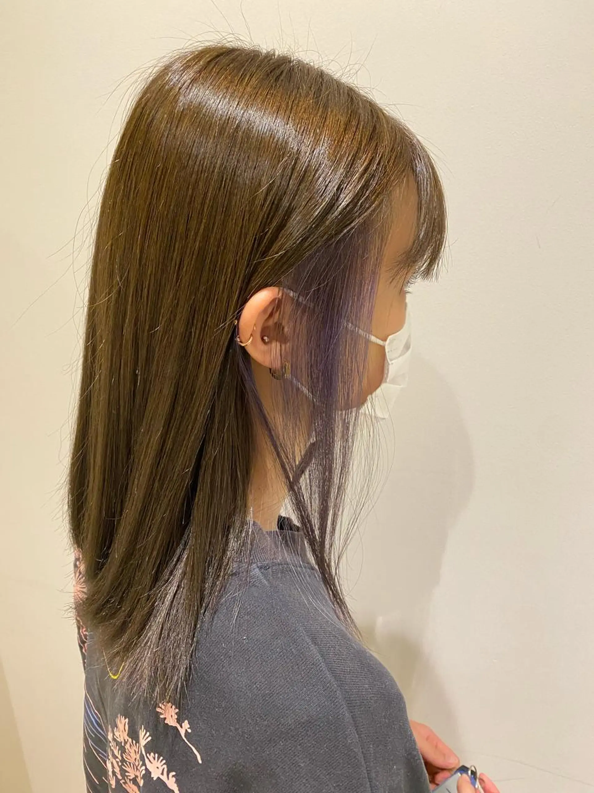 ミディアム カラー グレージュ インナーカラー 艶髪🌿美髪 大塚礼乃【西荻窪】のヘアスタイル