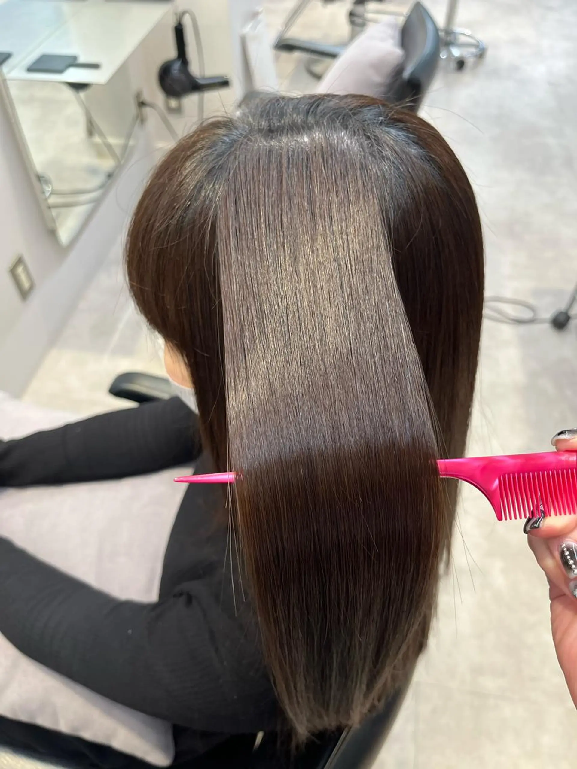 ミディアム パーマ ミディアムパーマ ストレートパーマ マミ☁️ヘアセット /お呼ばれヘア/銀座のヘアスタイル