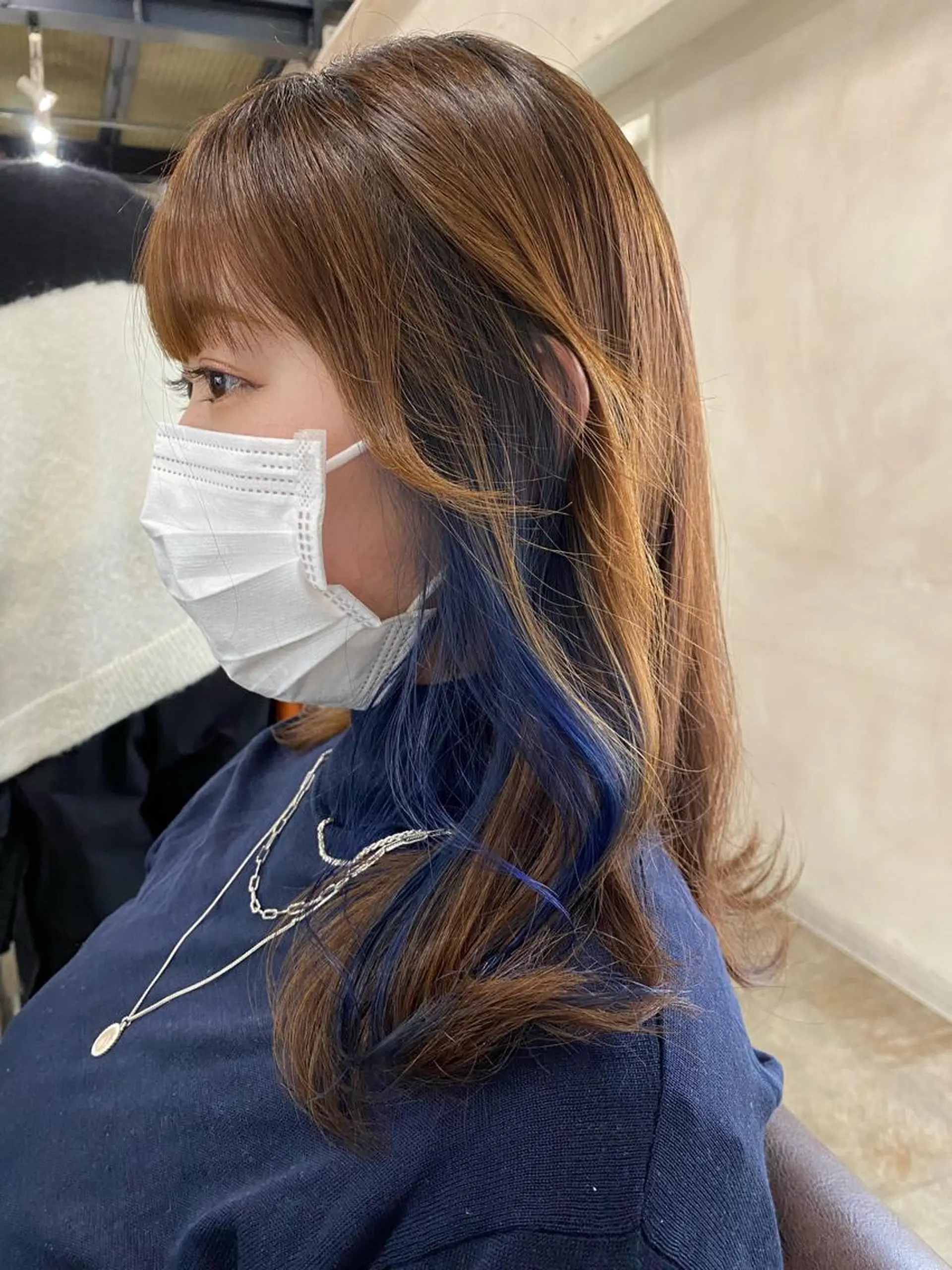 セミロング カラー ブリーチ ブルーカラー インナーカラー ヘアカラー ミニモお気に入り数 No.1宍戸雄弥のヘアスタイル