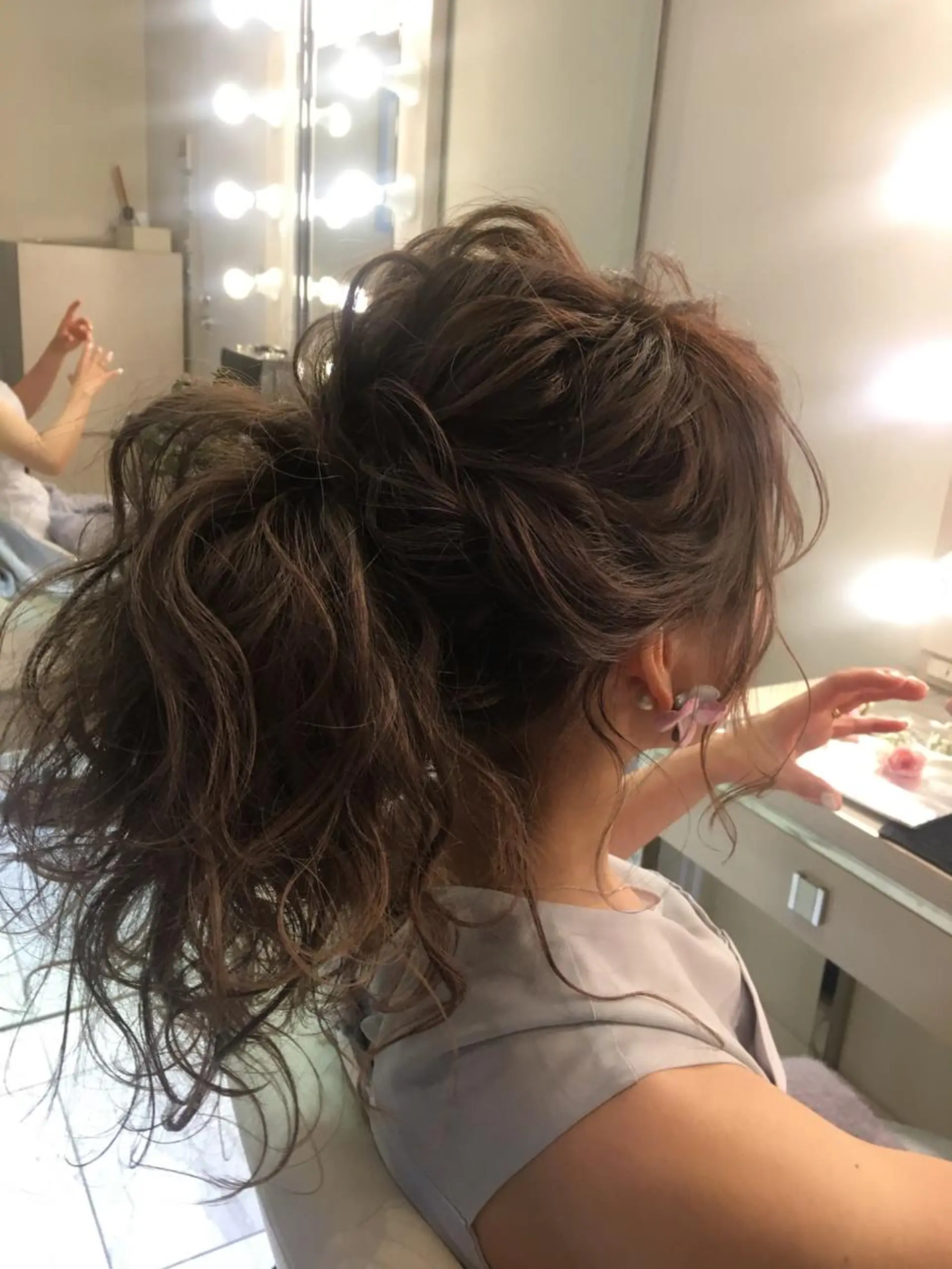 セミロング ヘアアレンジ 結婚式・ブライダル ヘアセット 木下大地 HAIR  Oneのヘアスタイル