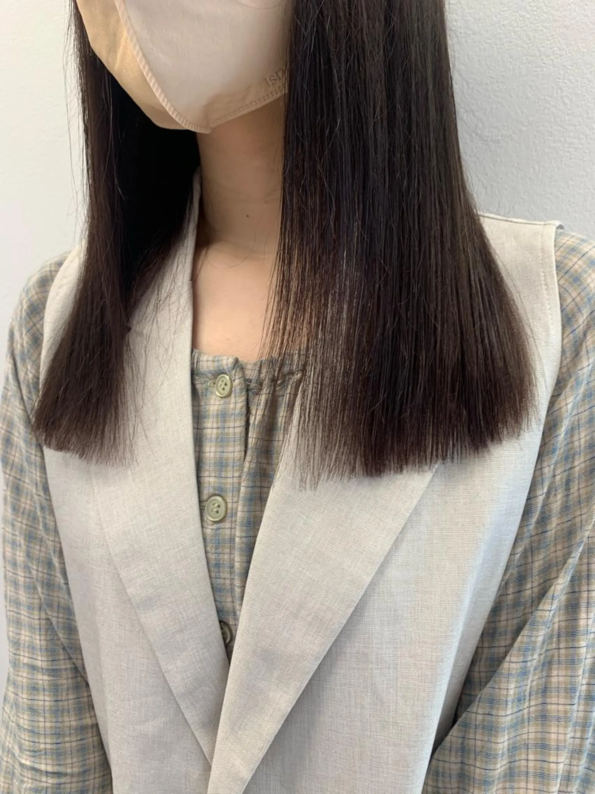 セミロング 縮毛矯正 髪質改善/韓国/ ヘアセット/夏美のヘアスタイル