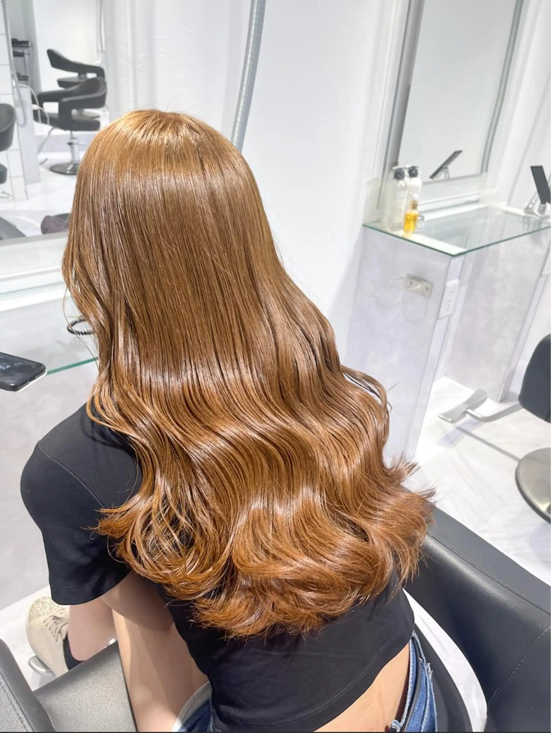 ロング カラー ヘアアレンジ ブリーチ ブラウンカラー ダブルカラー ブリーチなしカラー 髪質改善 🫧うる艶トレンド 🫧透明感カラーのヘアスタイル