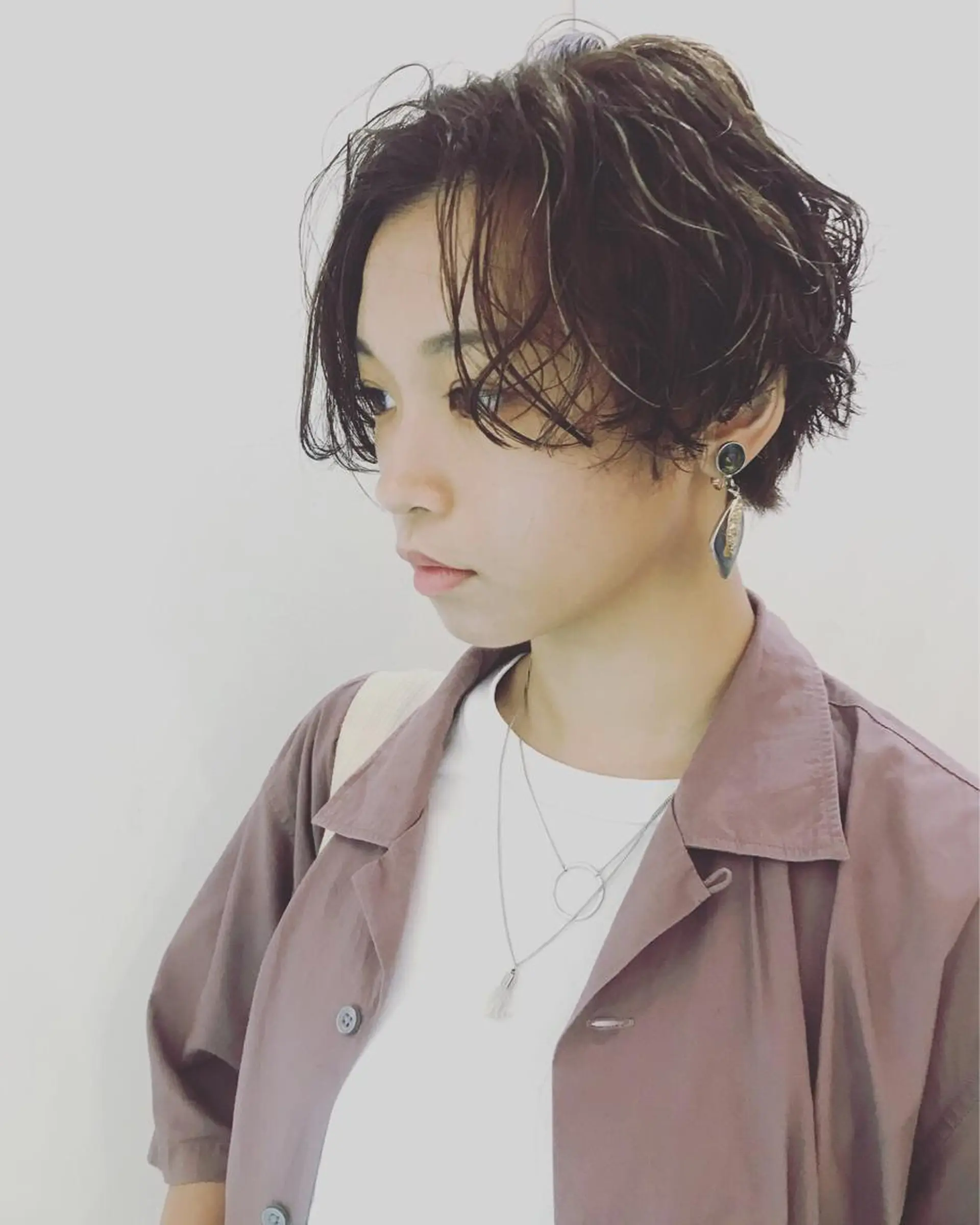 パーマ カット ヘアカラー パーマ 💓パーマ，💗 レイヤーカットのヘアスタイル