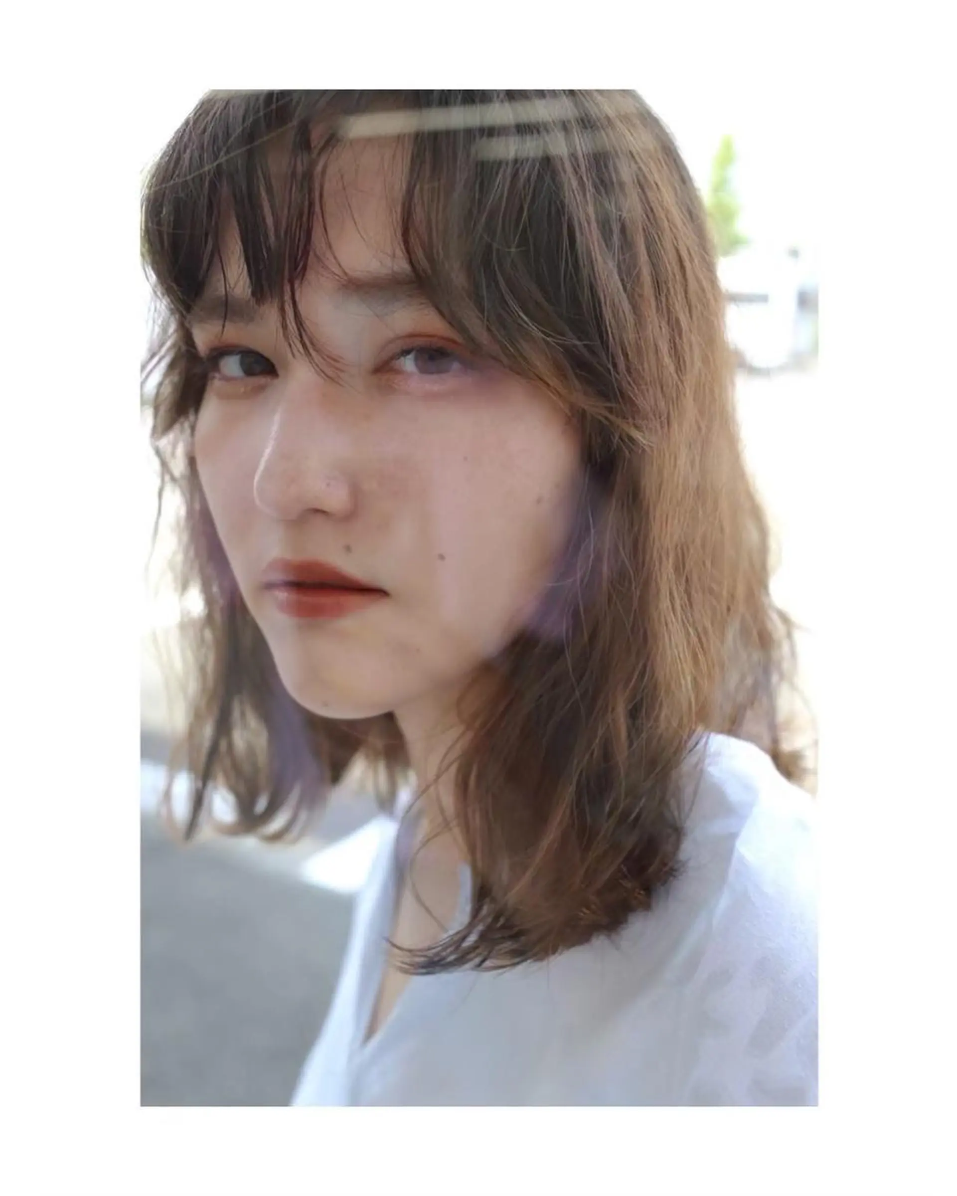 セミロング カット ヘアカラー 小岸 竜のヘアスタイル