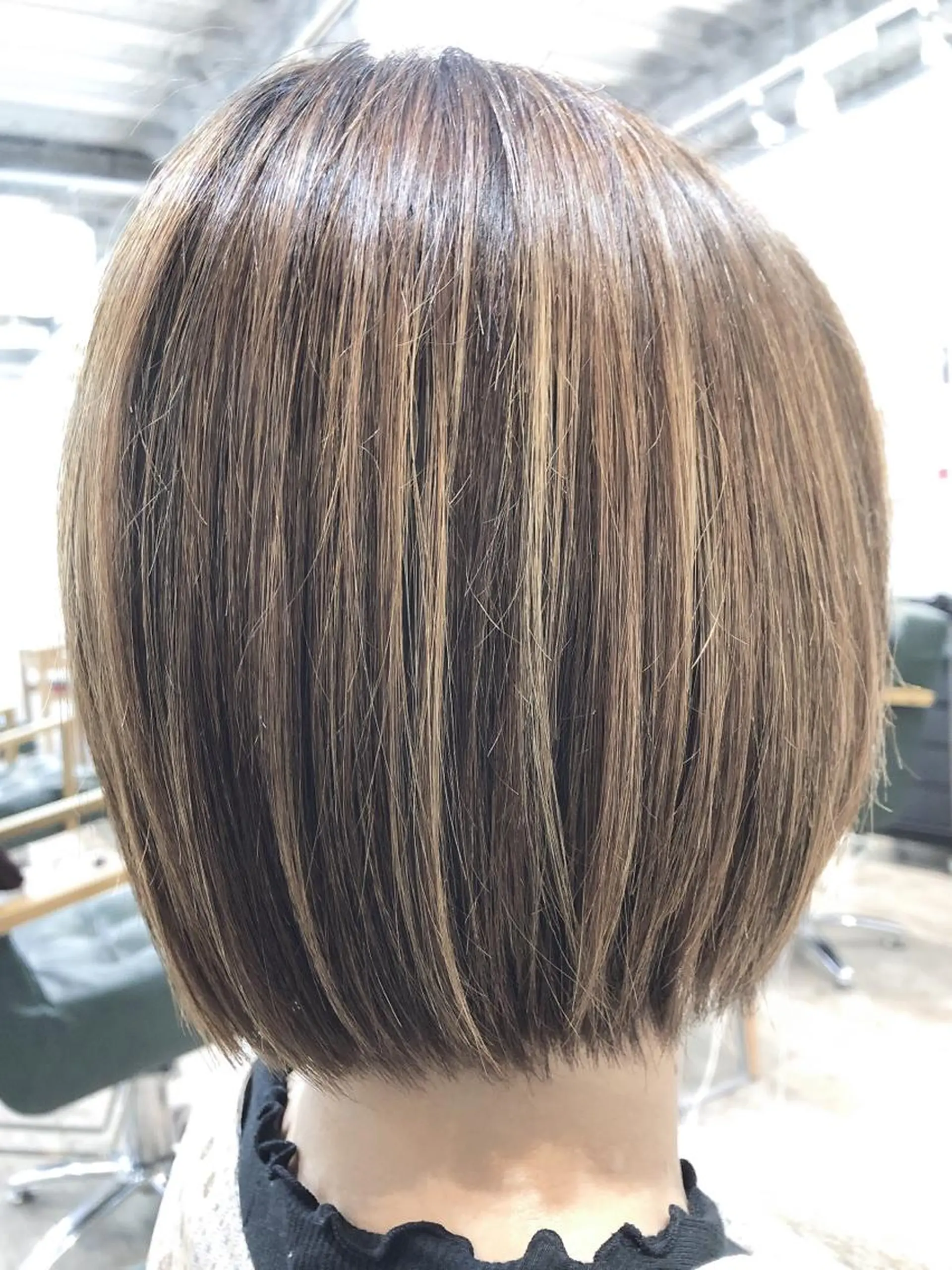 ショート ハイライト 縮毛矯正 カット 縮毛矯正 トリートメント 菊池 貢平のヘアスタイル