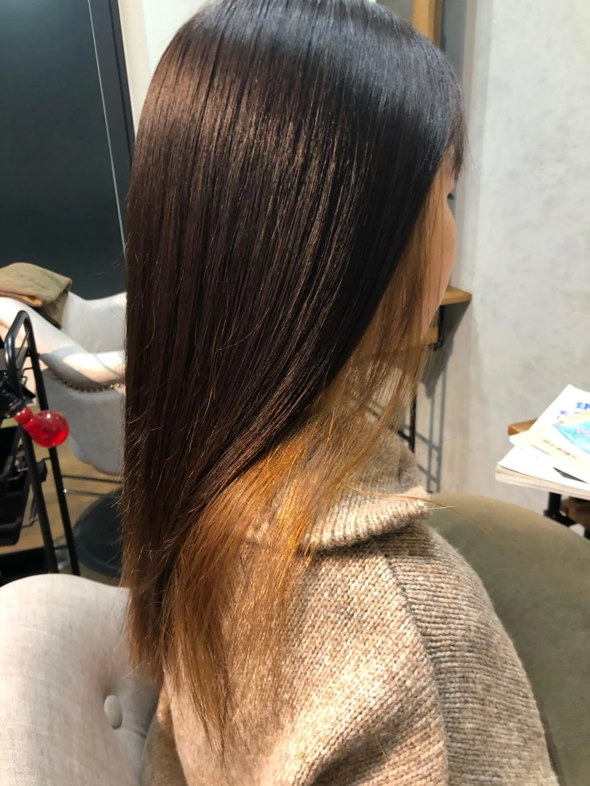 カラー ベージュカラー インナーカラー Hair&Make Nahoのマツエク・マツパデザイン