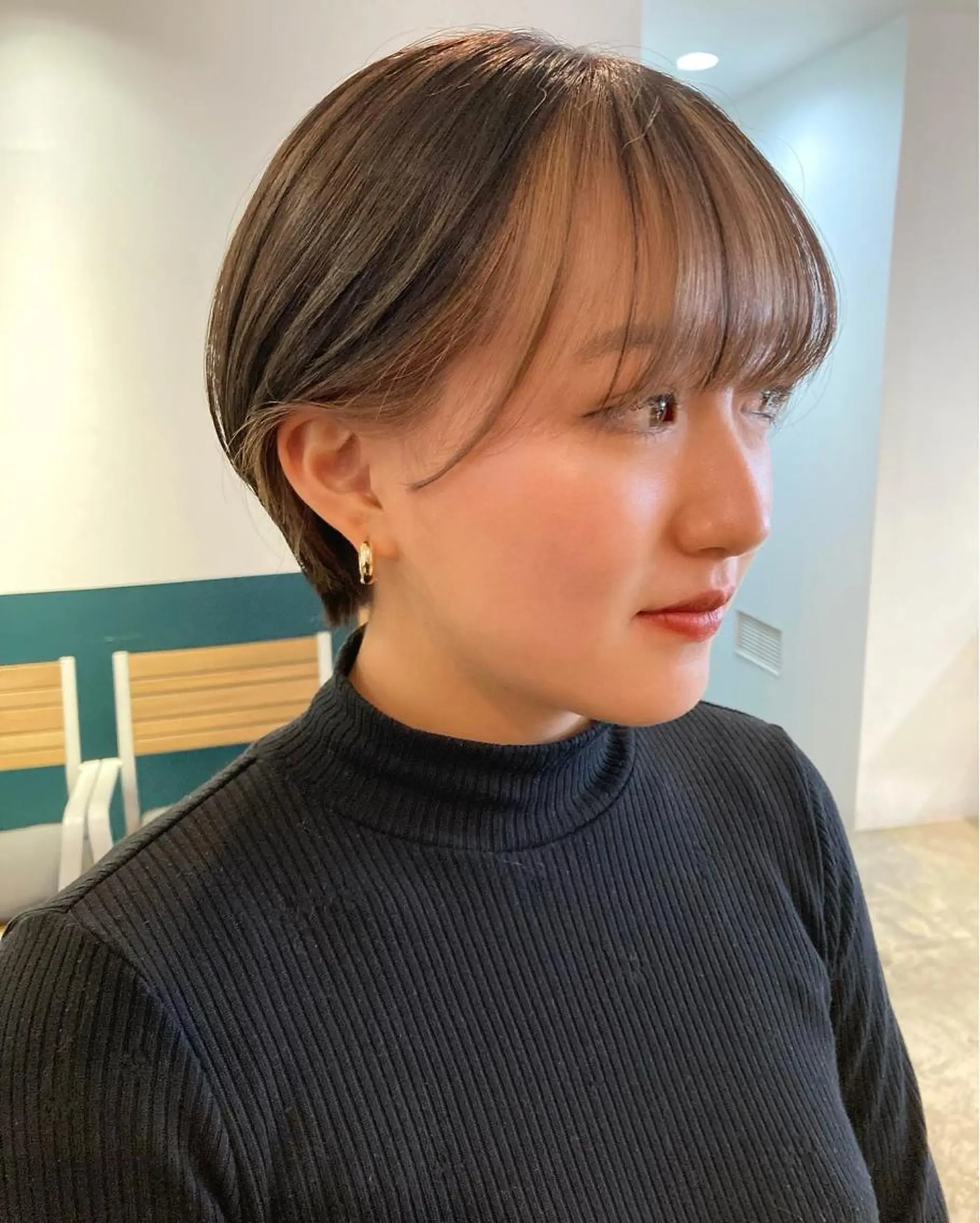 ショート カラー ミストバング  フェイスフレーミング ショートヘア カット ヘアカラー カラーリスト菅野 竜矢🌈のヘアスタイル