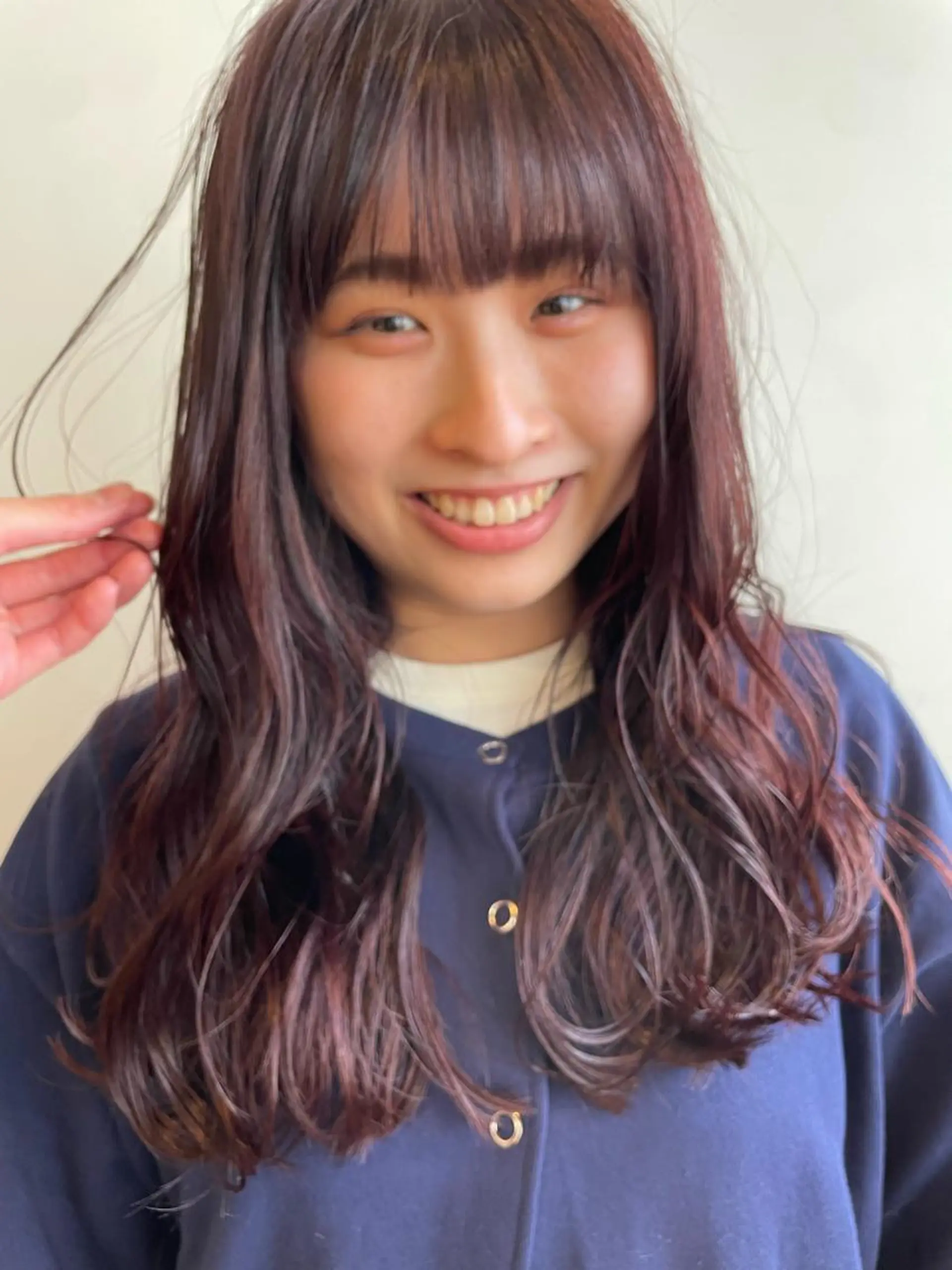 セミロング カラー ボルドーカラー カット ヘアカラー トリートメント レイヤー／似合わせ TAKUYAのヘアスタイル