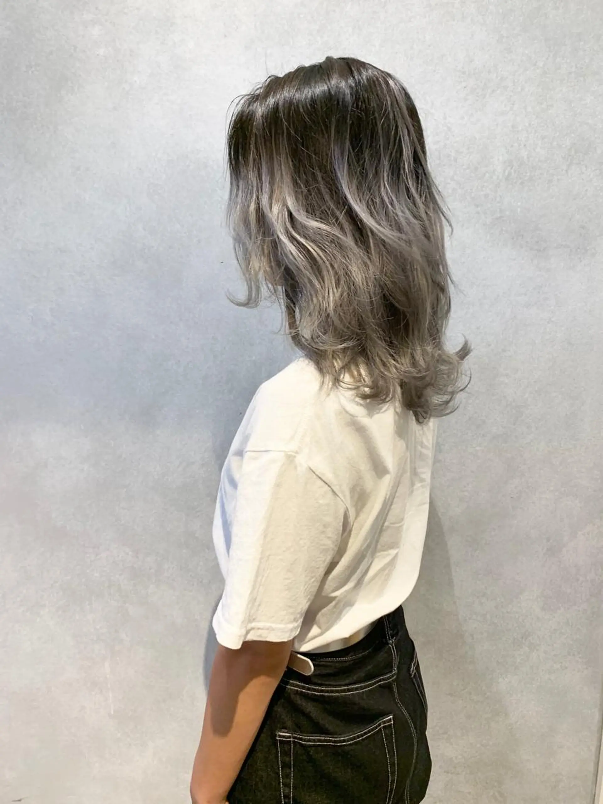 ミディアム カラー バレイヤージュ レイヤーカット オーナースタイリスト 宗正淳志のヘアスタイル