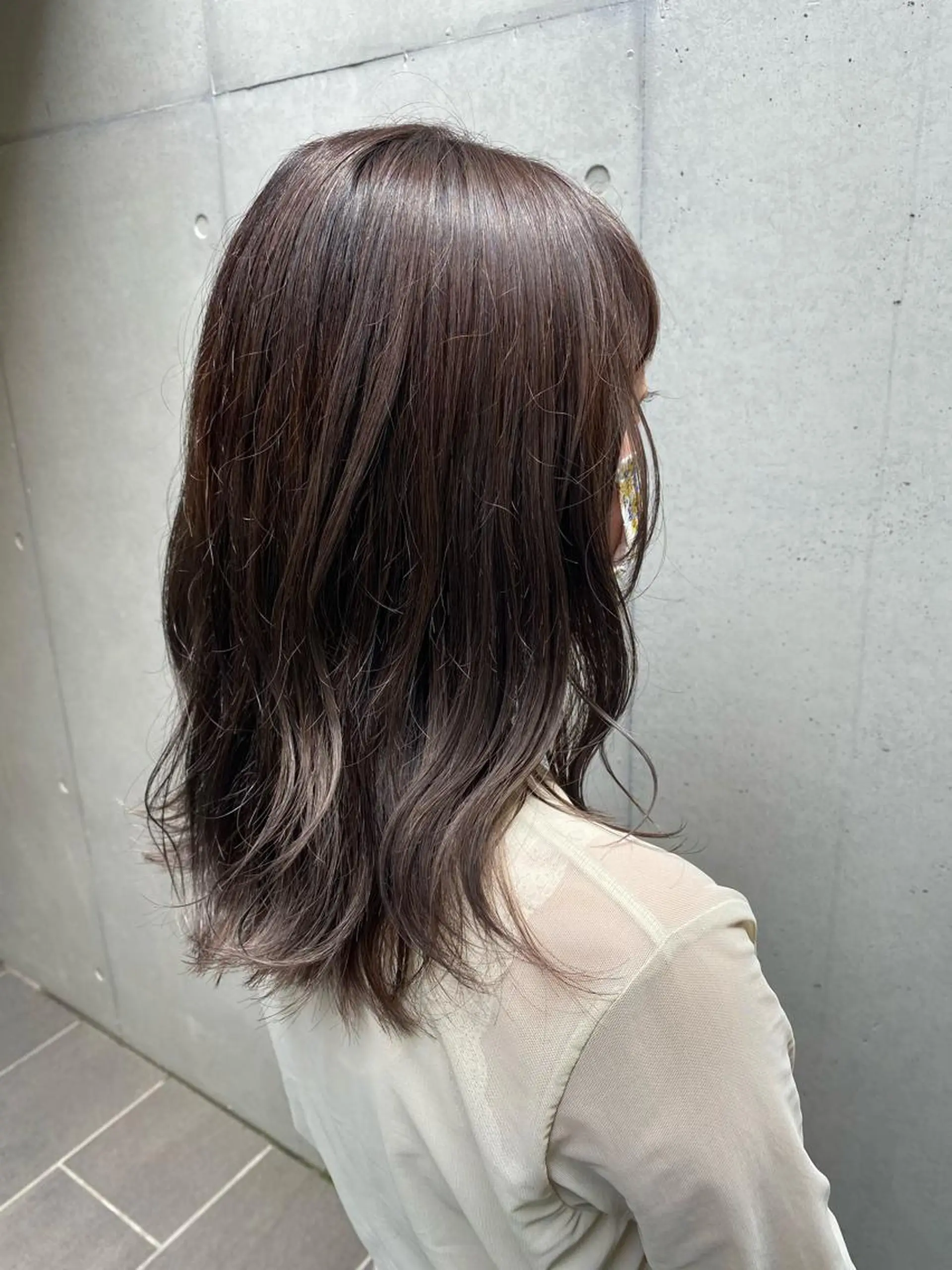 ミディアム カラー グレージュ ラベンダーカラー ラベンダーグレージュ ラベンダーグレー カット ヘアカラー トリートメント ✨透明感カラー✨ 🦖佐々木未来🦕のヘアスタイル