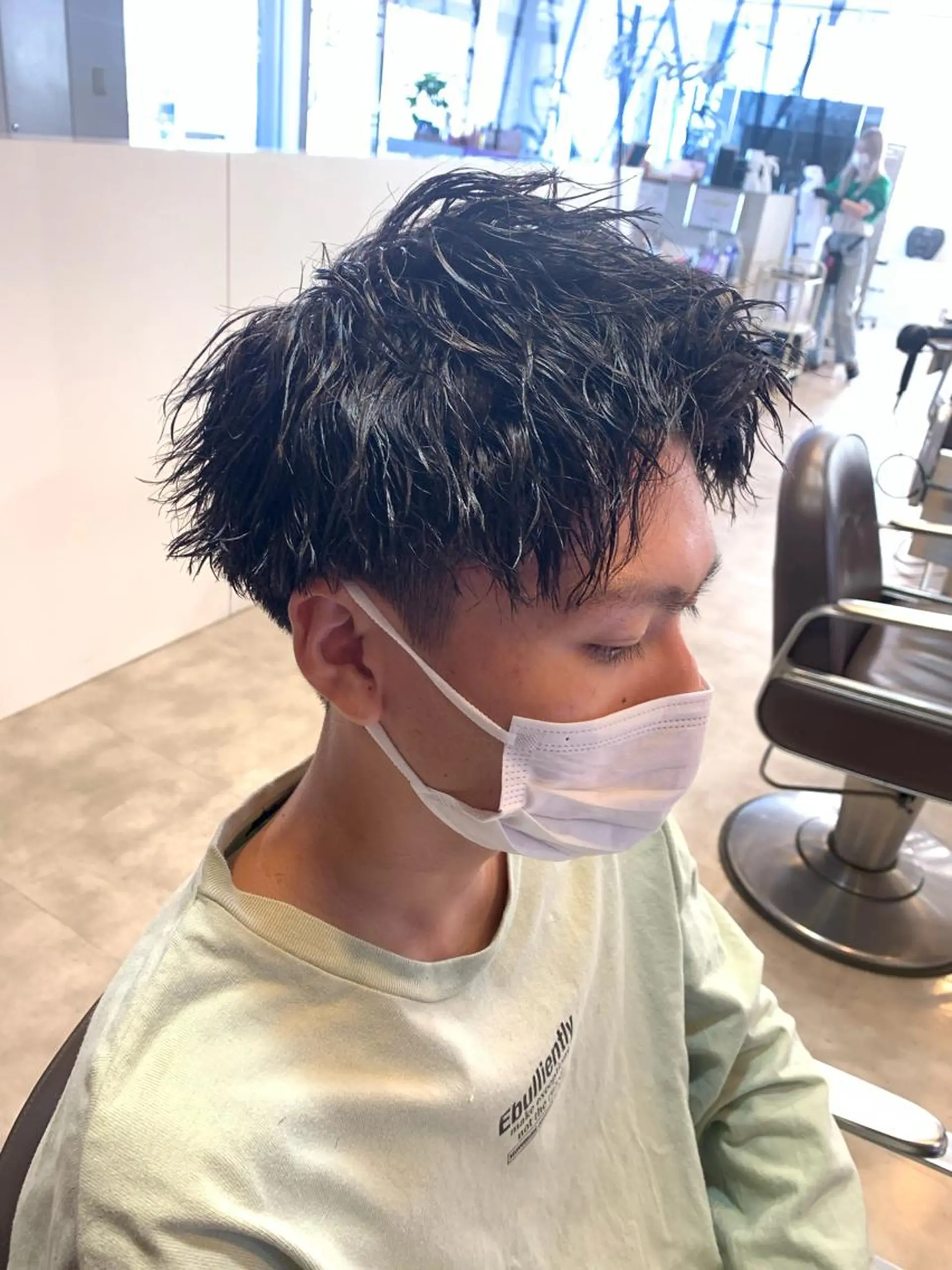 ショート メンズ メンズパーマ/難波/ 心斎橋　室園亮佑のヘアスタイル