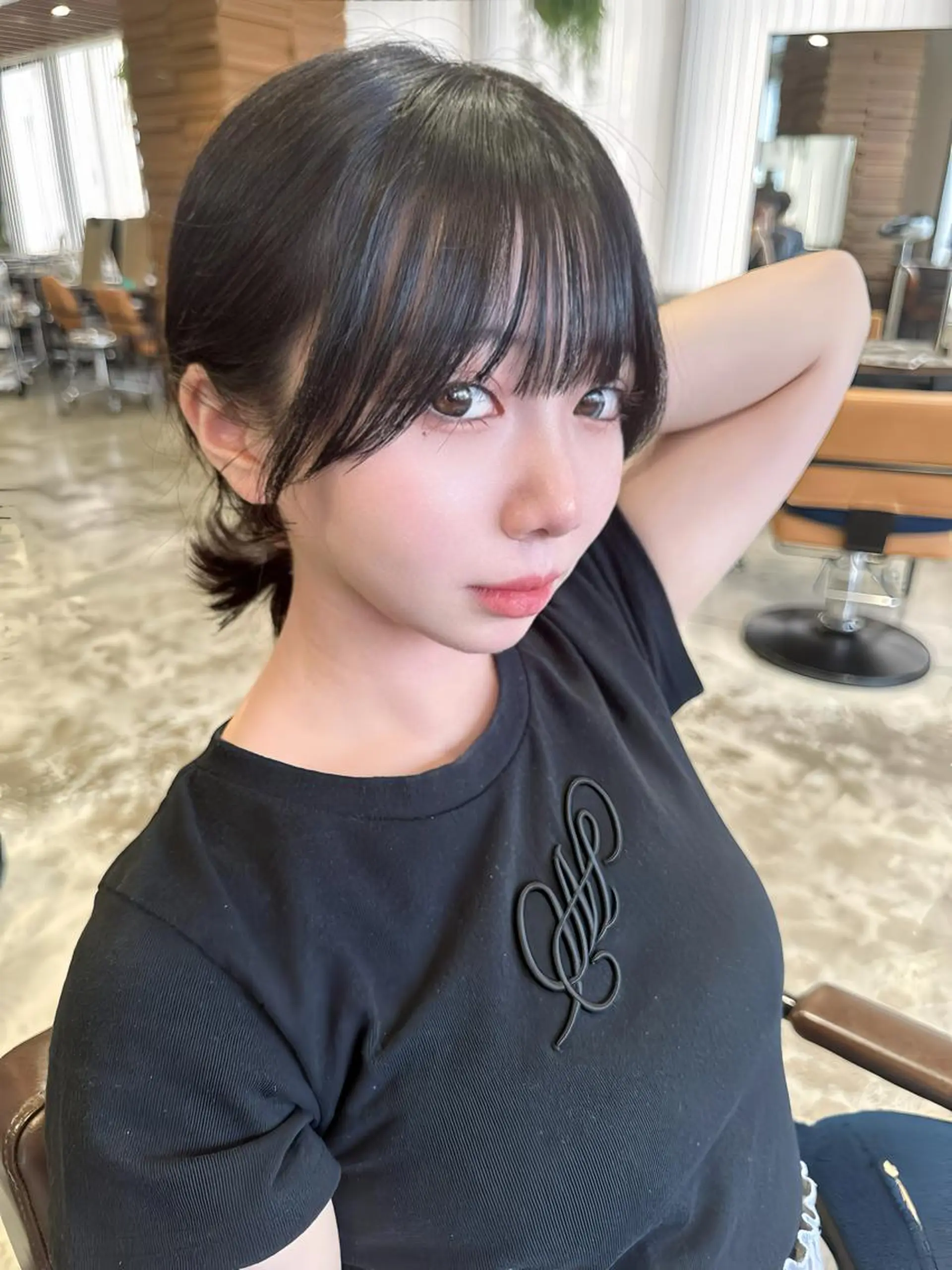 ロング 小顔カット カット 似合わせ/レイヤー /顔まわり/池田歩樹のヘアスタイル