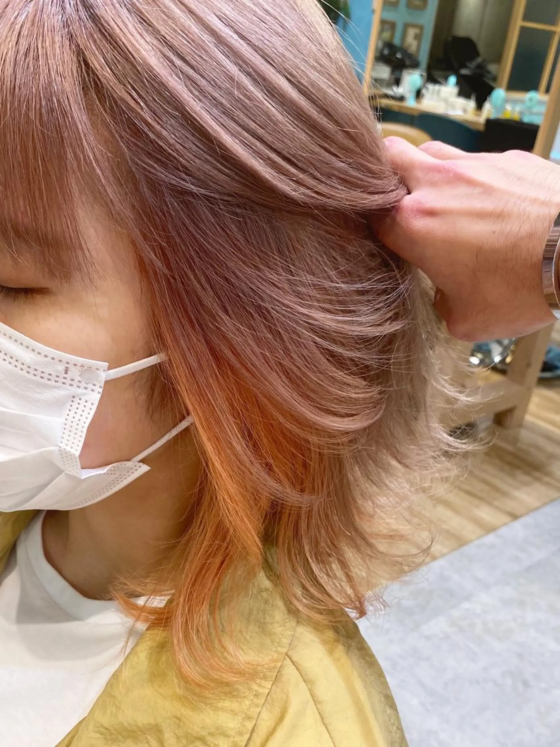 ミディアム カラー 🌈ブリーチ特化🌈 MINATOのヘアスタイル