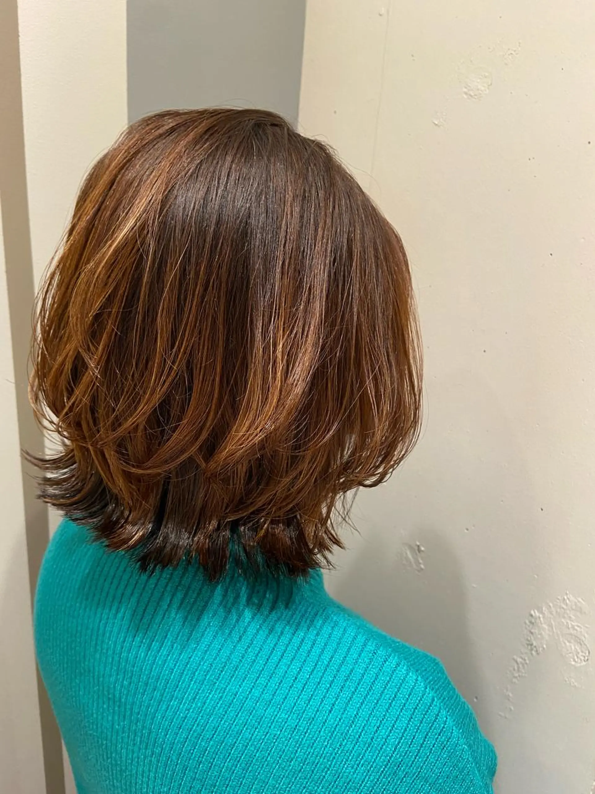 ミディアム ボブレイヤー ボブ レイヤーカット 滝口 江梨🔅のヘアスタイル