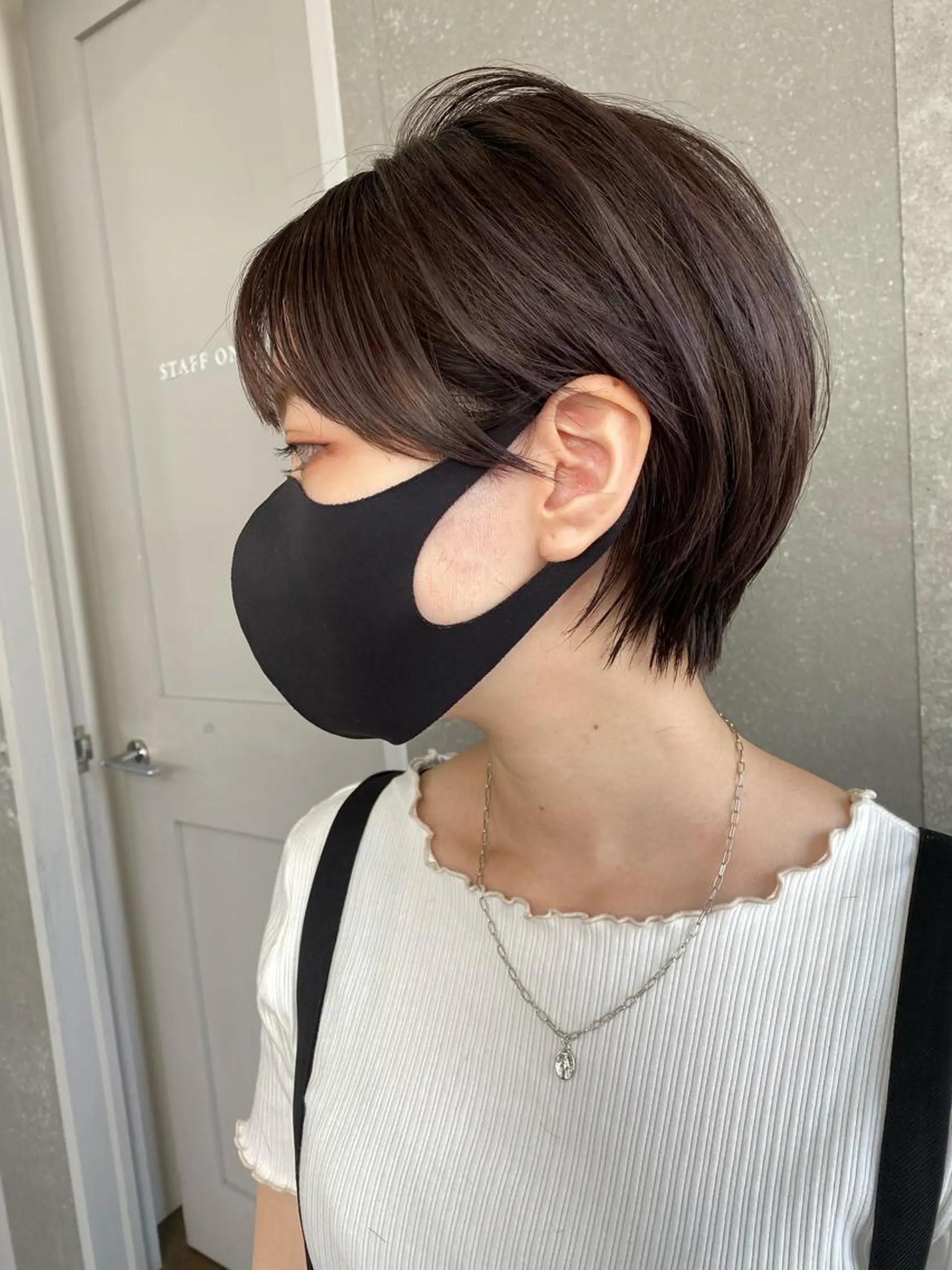 ショート カラー ショートボブ 丸みショート ボブ ショートヘア 渋谷/ボブ×髪質改善 輝来のヘアスタイル