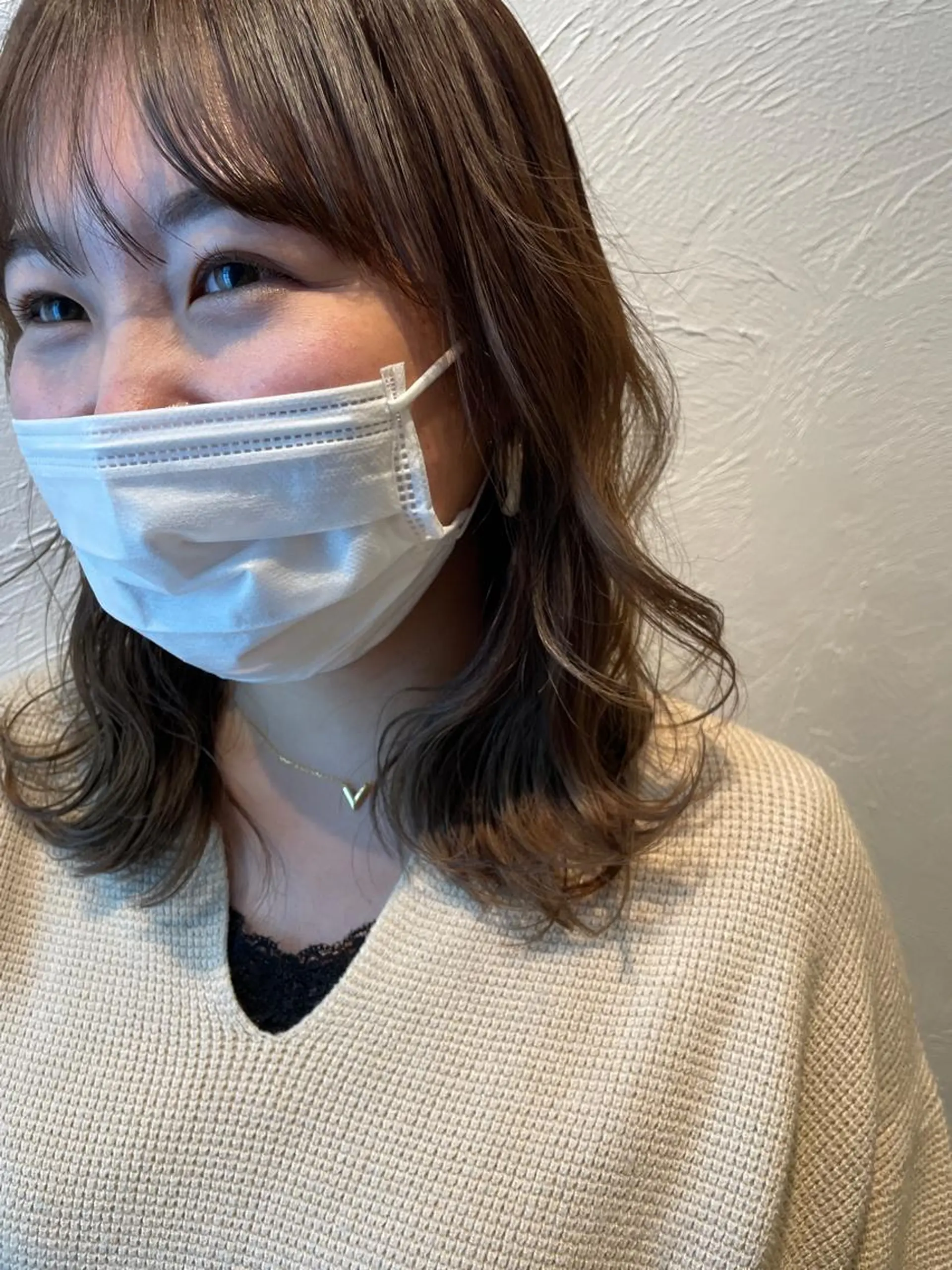 ミディアム カラー 赤み消しカラー/透 明感カラー/有吉優香のヘアスタイル