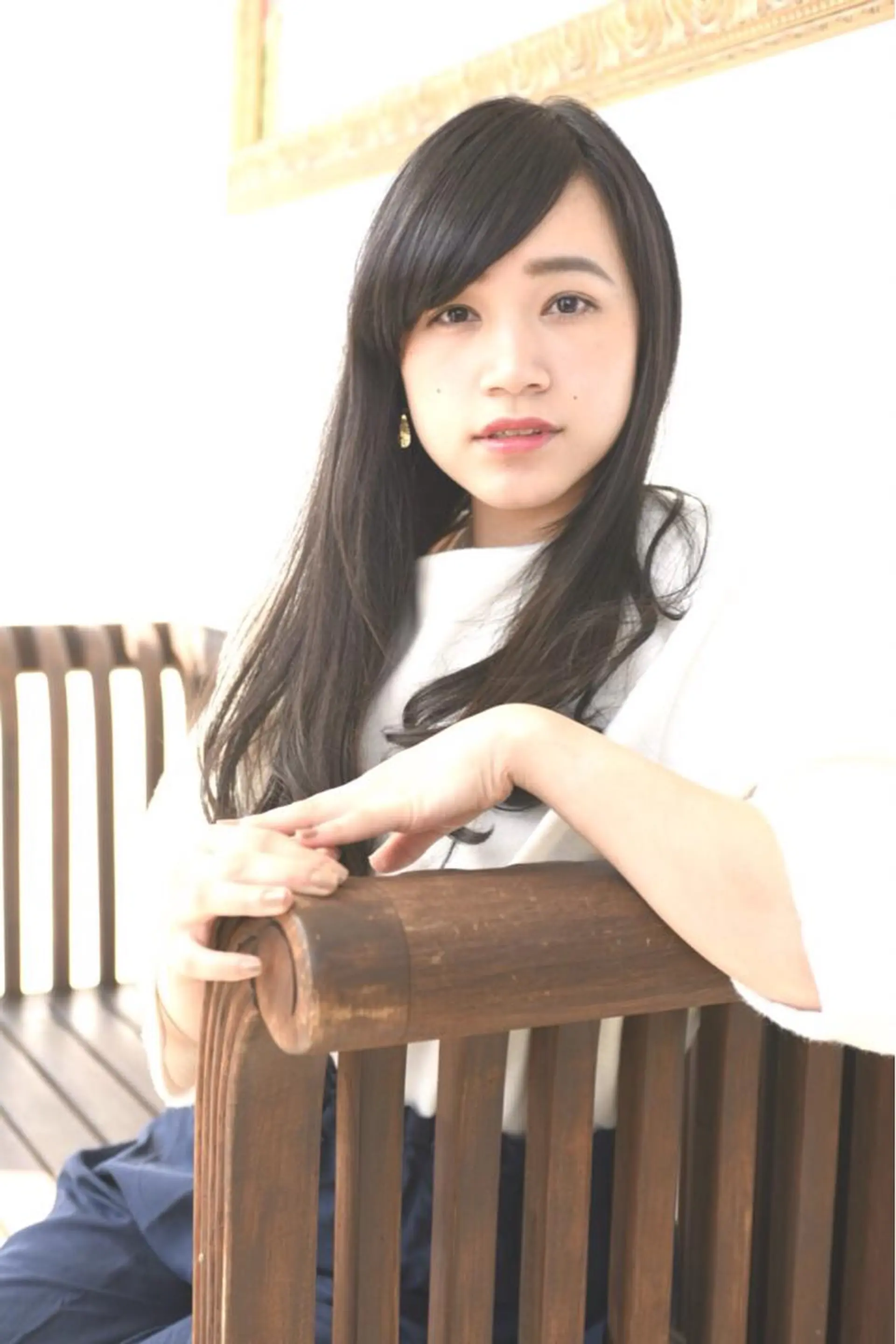 セミロング ロング 福島 純子のヘアスタイル