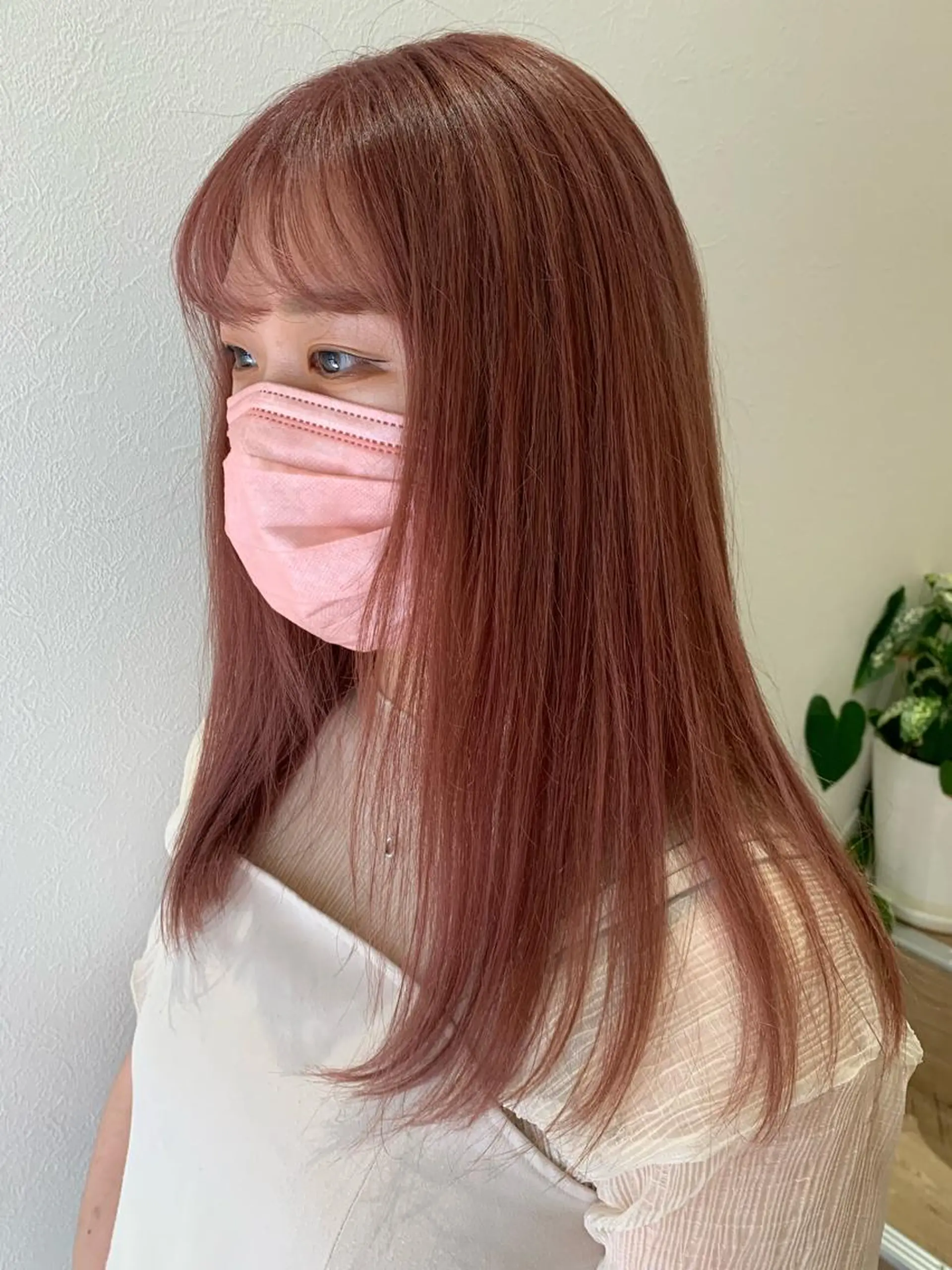 セミロング カラー ピンクカラー カット ヘアカラー トリートメント hub hair レイヤー/透明感のヘアスタイル