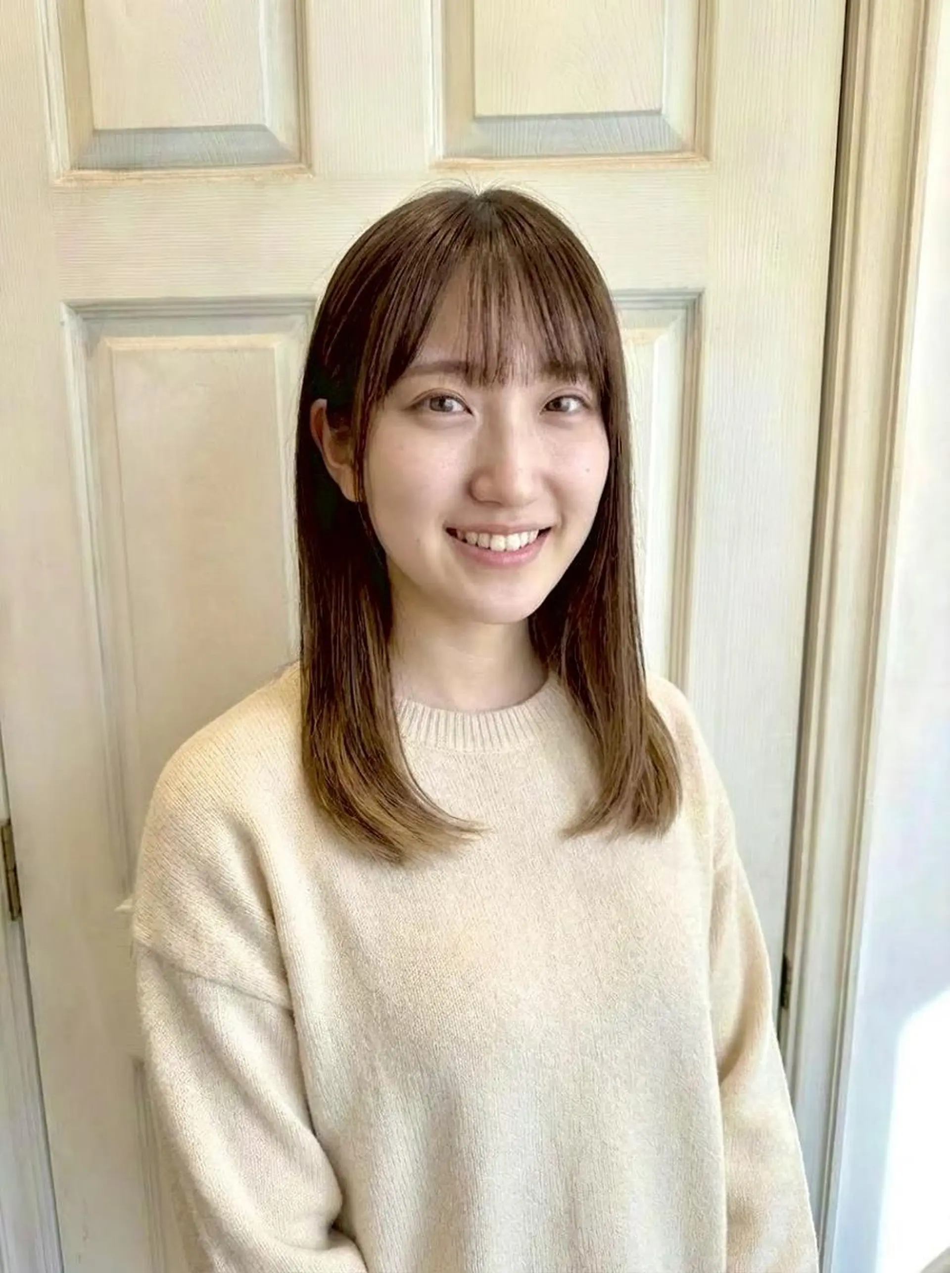 セミロング ボブ くびれヘア 顔周りカット 髪質改善 韓国風ヘア Aroma hair 🌙tanakaのヘアスタイル