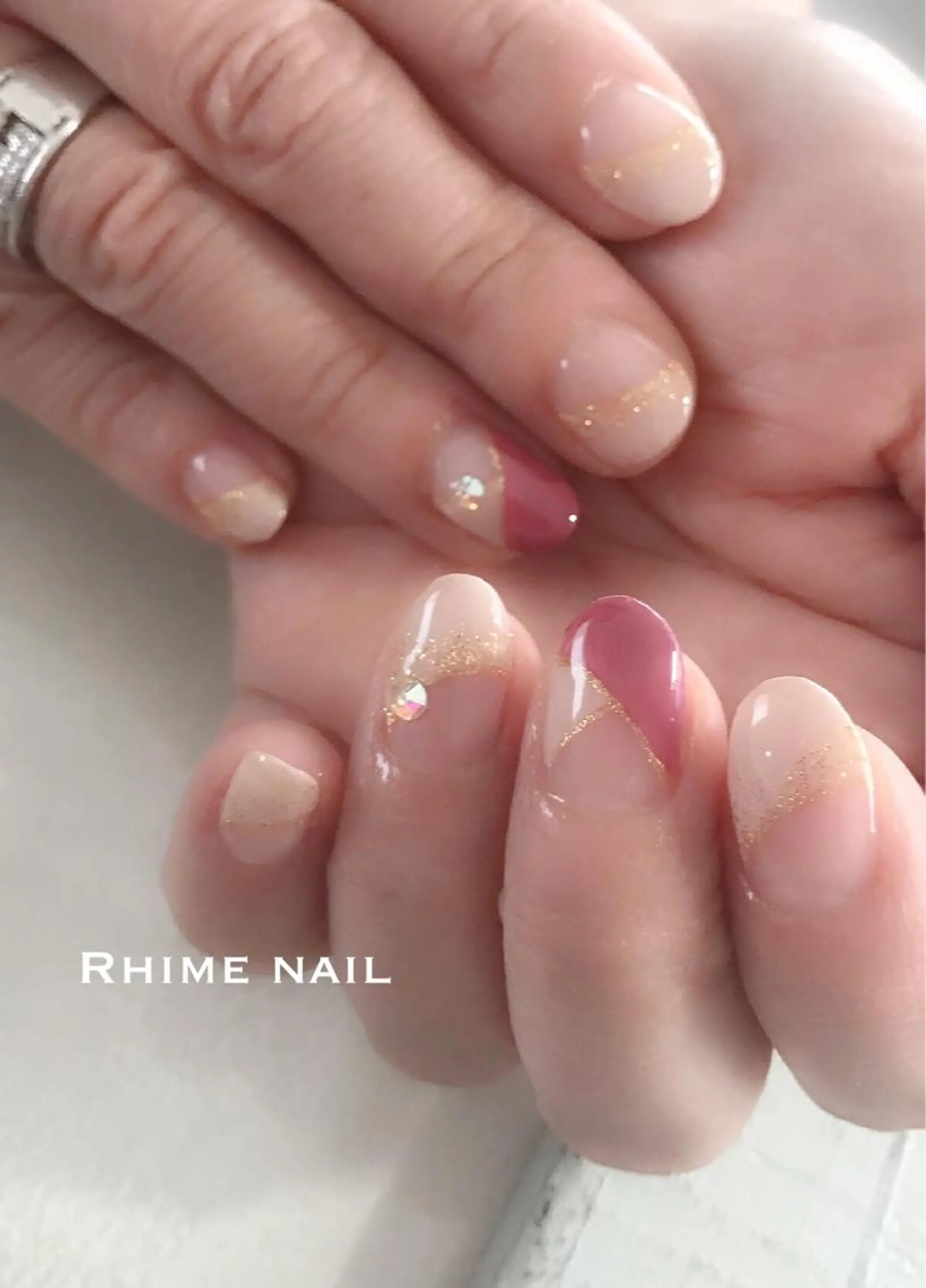ネイル オフィスネイル Rhime nail ライムネイルのネイルデザイン