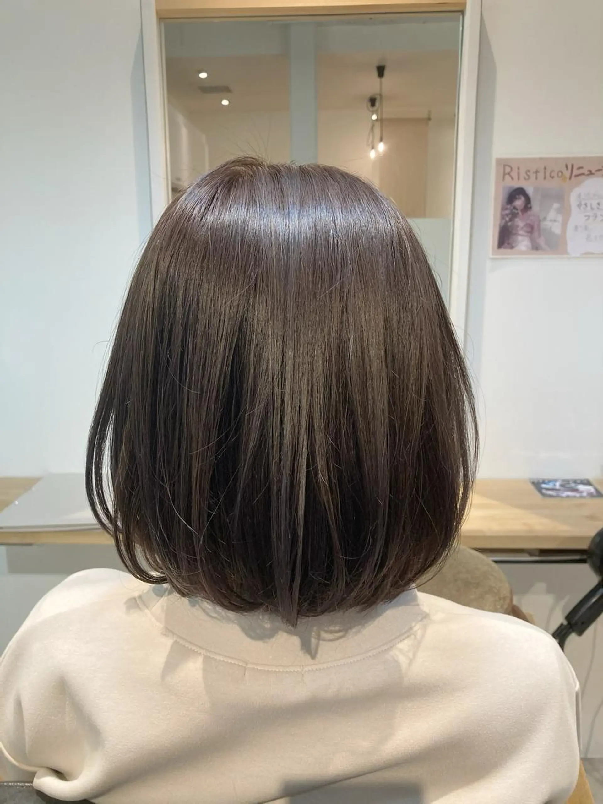 ミディアム カラー グレージュ ラベンダーカラー ラベンダーグレージュ ラベンダーグレー 【女性指名No.1】 西口直子のヘアスタイル