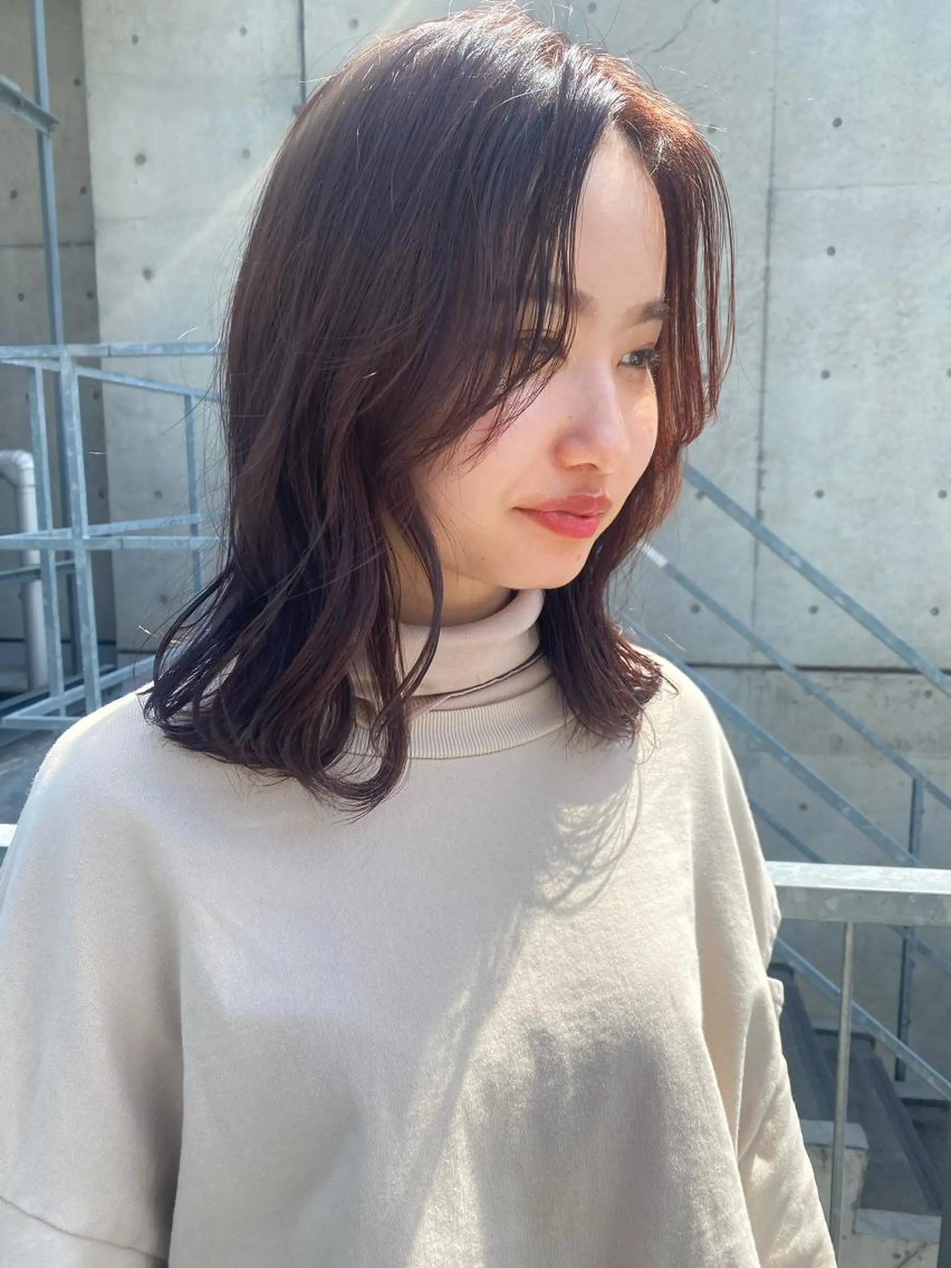 ミディアム ミディアムパーマ まつもと りさのヘアスタイル