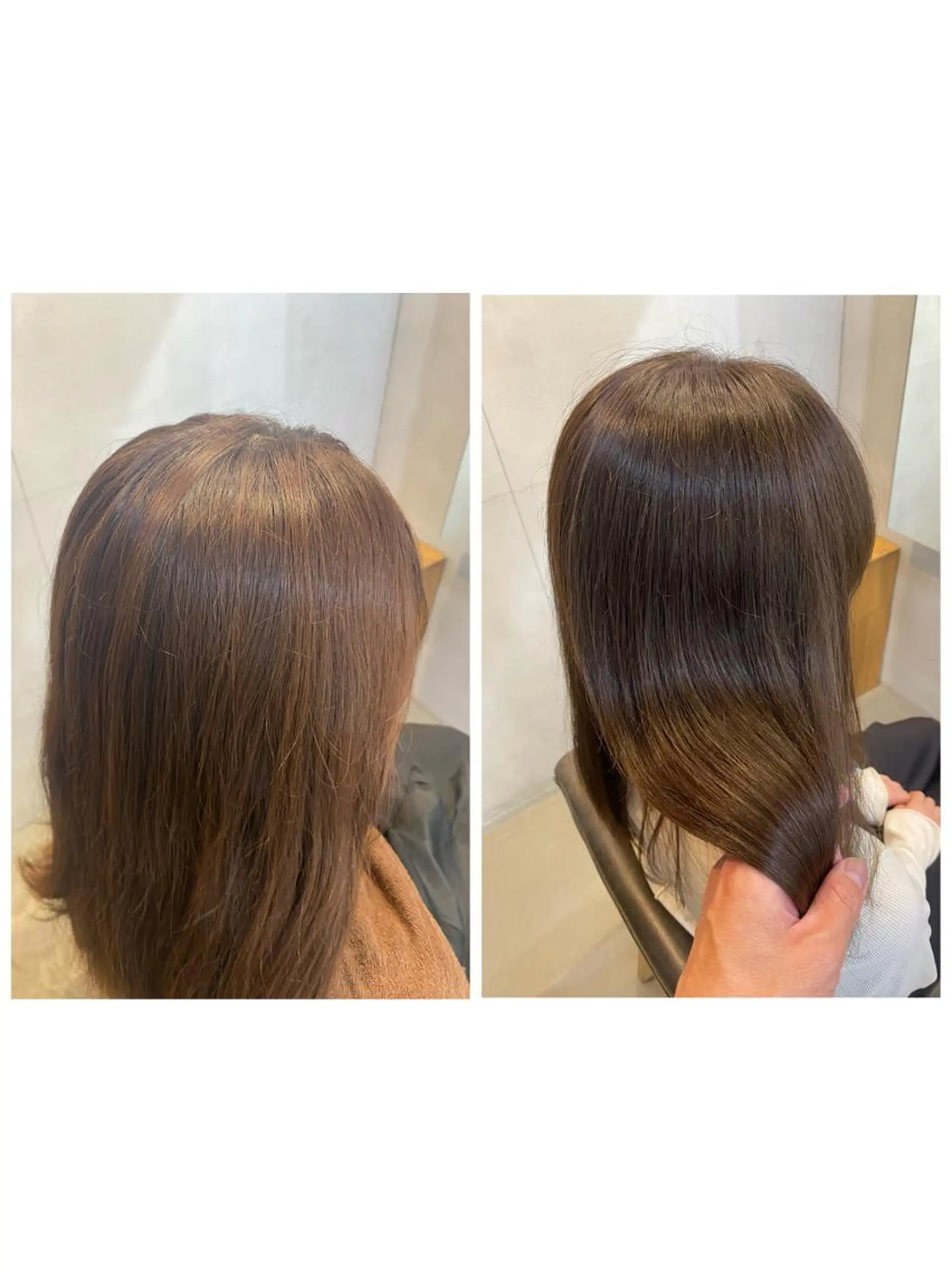 ミディアム カラー 髪質改善 conne& ririのヘアスタイル