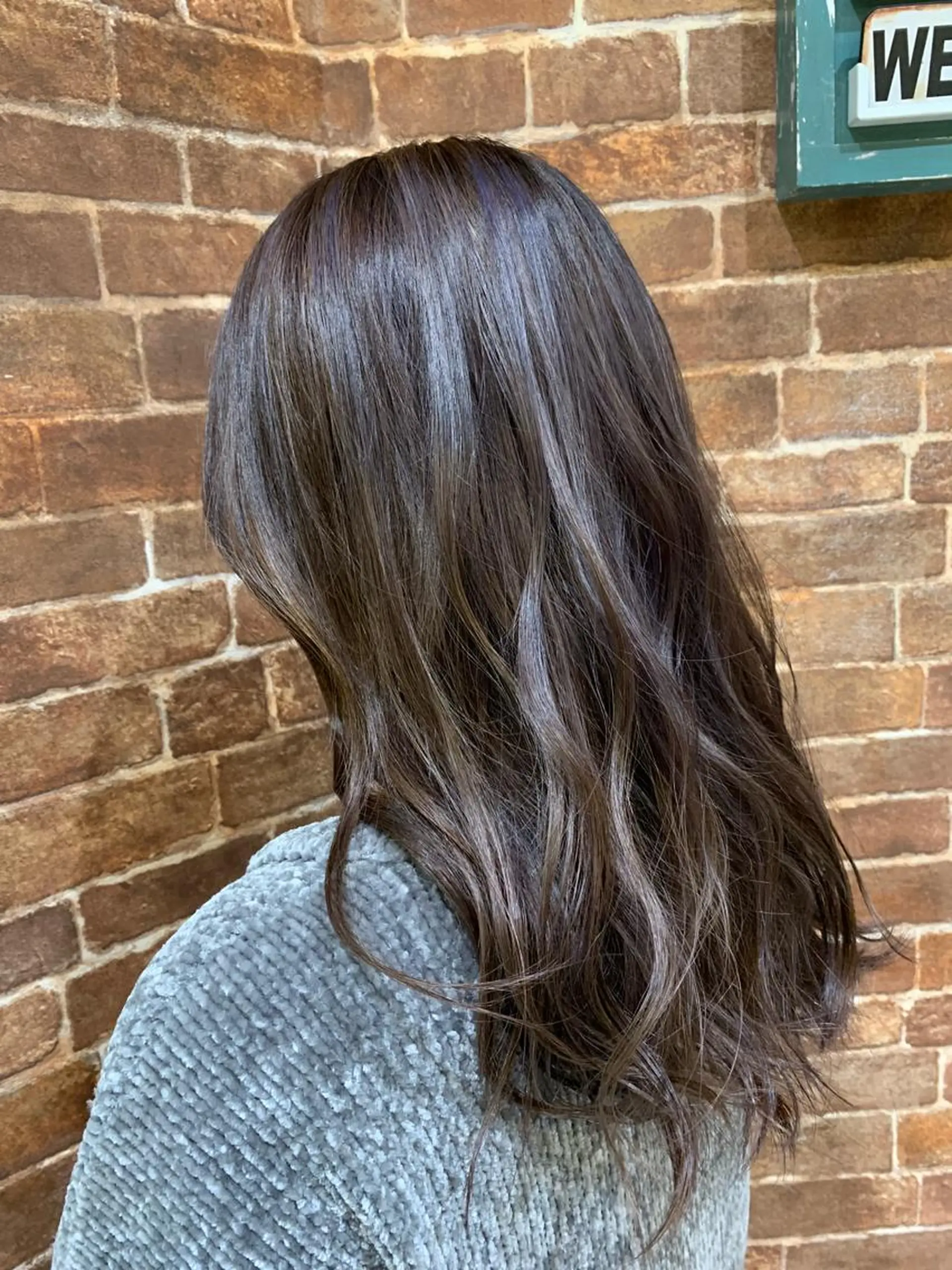 セミロング カラー ハイライトカラー ハイライト 髪質改善/縮毛矯正 ツヤ髪🩷さつきのヘアスタイル