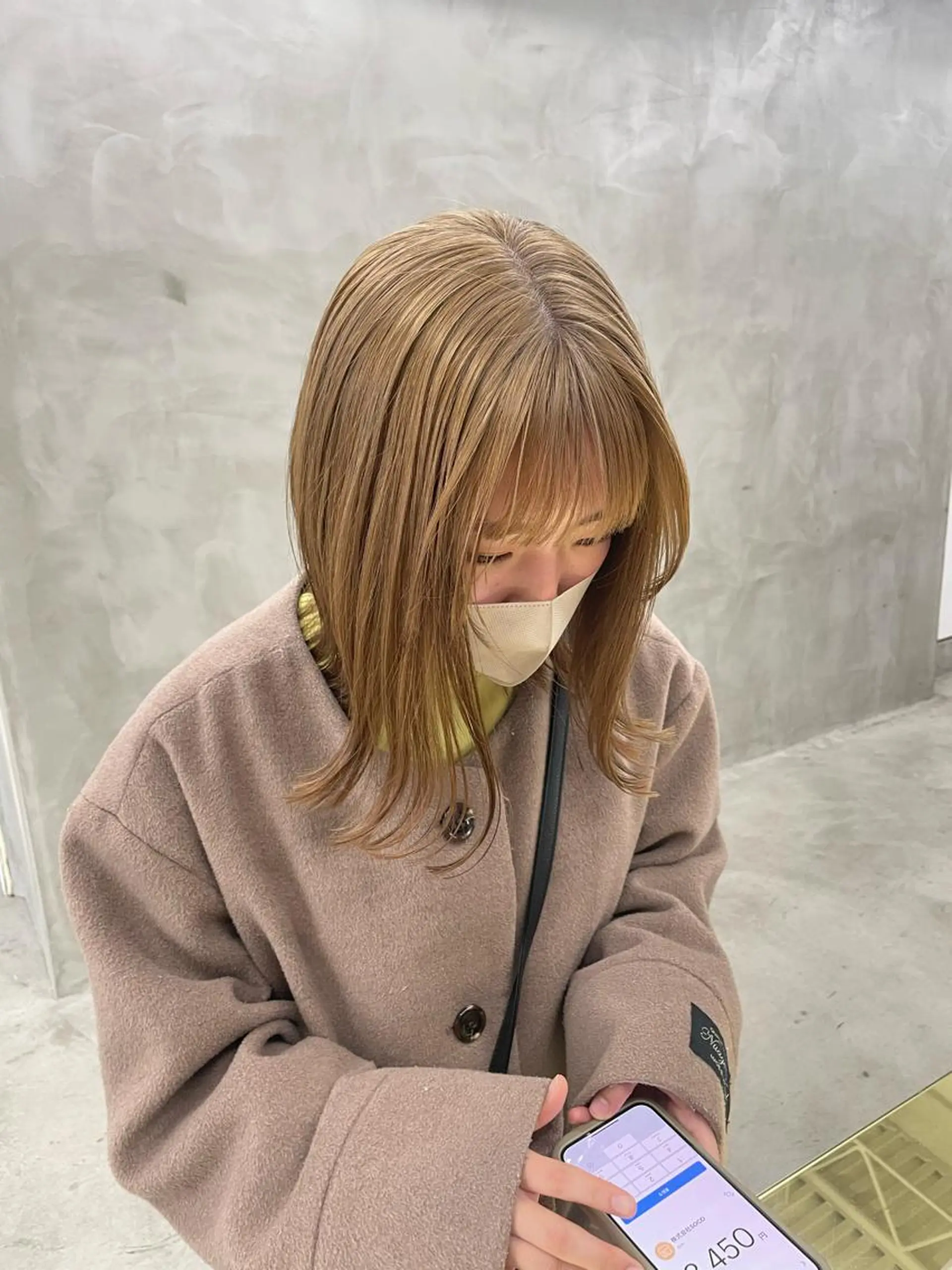 ミディアム ミディアムパーマ ボブ ハイライト 髪質改善 韓国風ヘア ハイトーン/レイヤー 🌸さくらのヘアスタイル