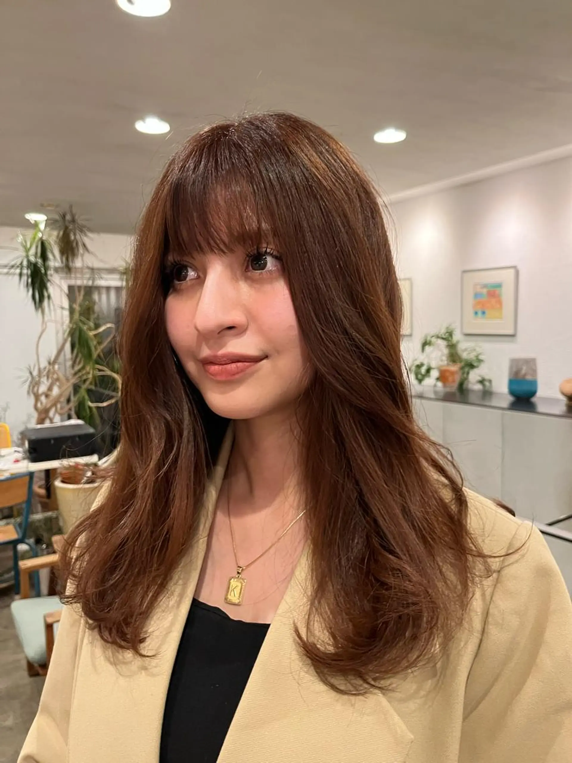 ロング カラー うる艶カラー/恵比寿 ベージュ/丸山陽平のヘアスタイル
