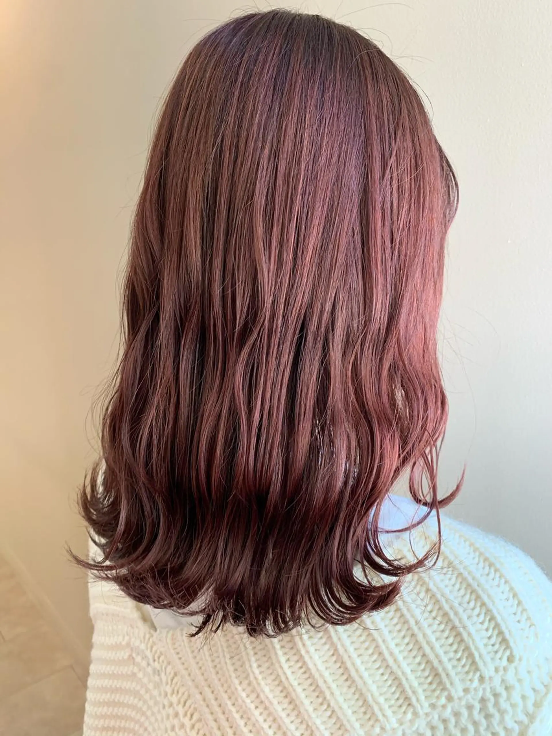 セミロング カラー ベージュカラー オレンジ オレンジベージュ カット ヘアカラー 顔まわりカット✄ ベージュカラー🧸のヘアスタイル