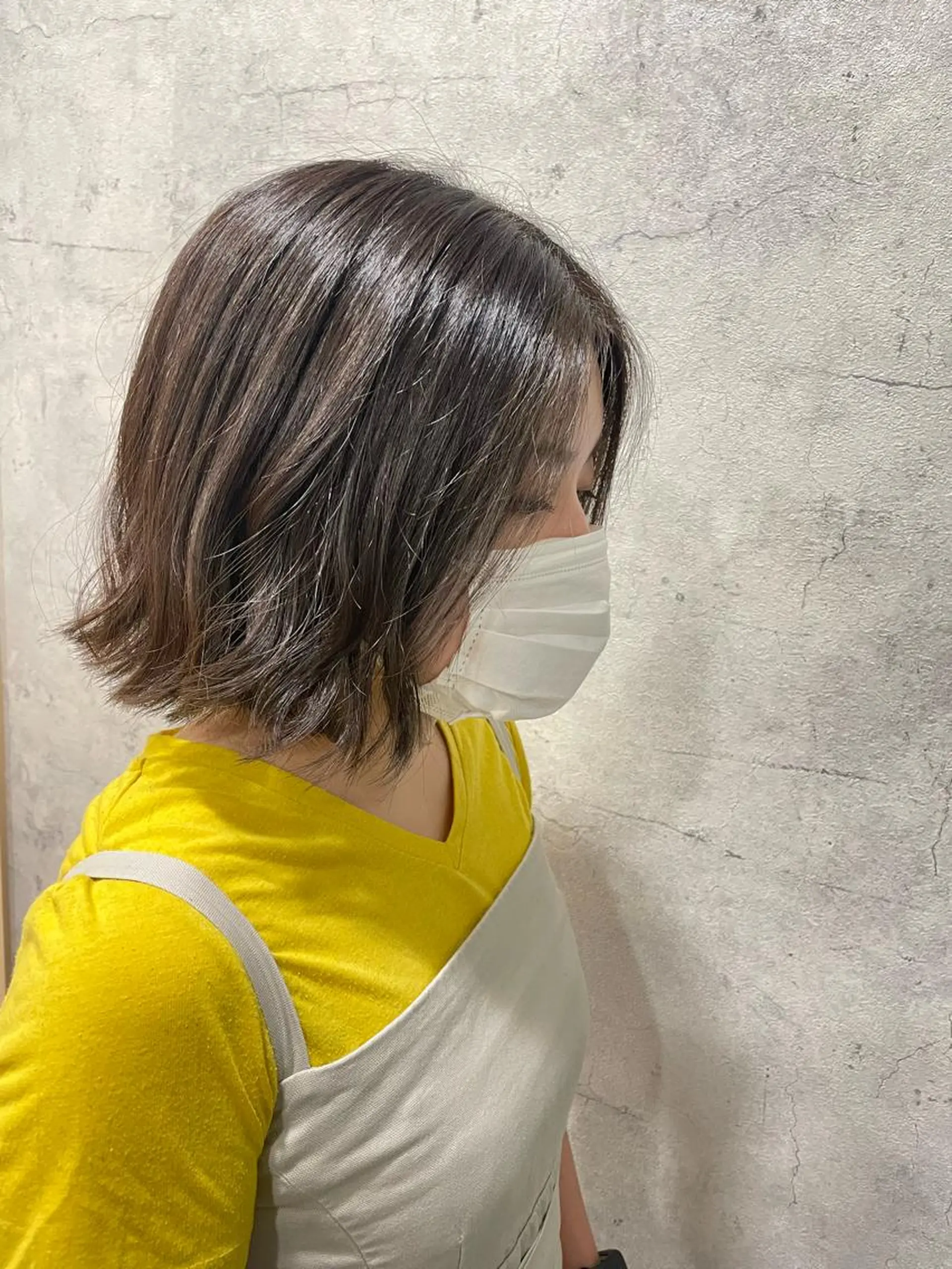 ショート カラー 透明感カラー グレージュ ボブ 顔周りカット 🍮中山詩乃🍮顔 まわりデザイン◎のヘアスタイル