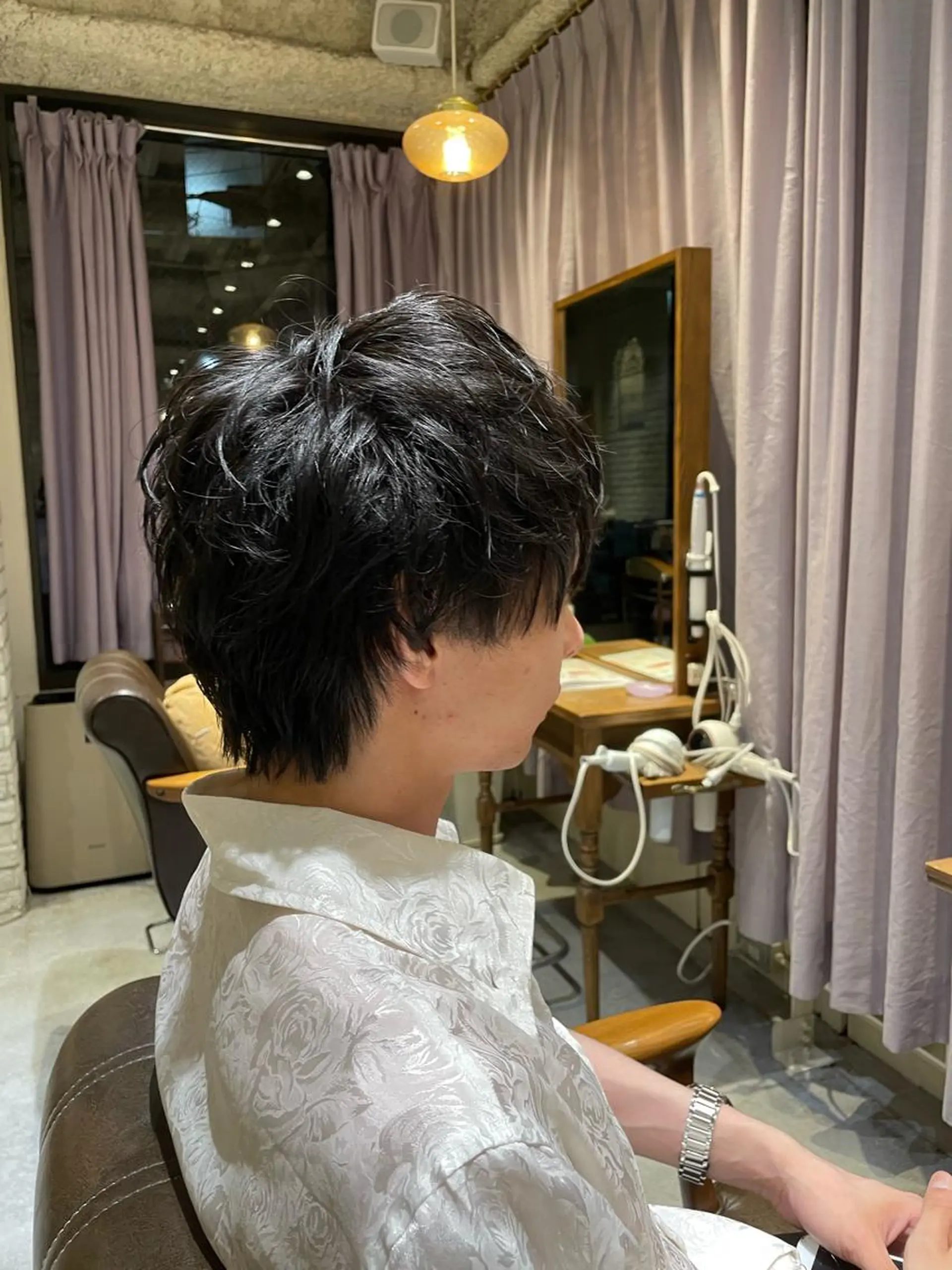 ショート ヘアアレンジ メンズ カット パーマ 柳井 準平のヘアスタイル