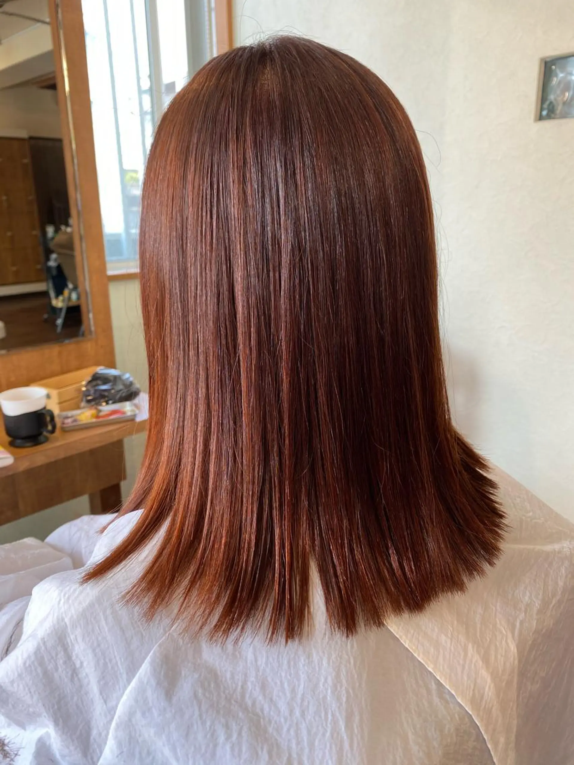 セミロング カラー オレンジ 三浦 健太郎のヘアスタイル