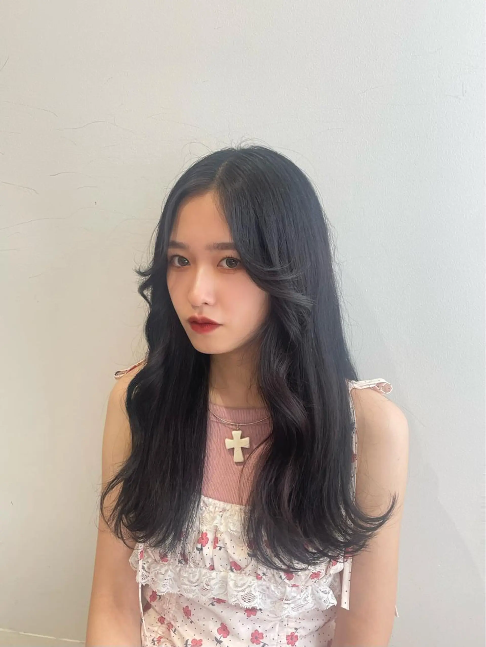 ロング カラー ヘアアレンジ ネイル マツエク・マツパ ワンホンマツエク ワンホンネイル レイヤーカット 韓国風/yukinoのヘアスタイル