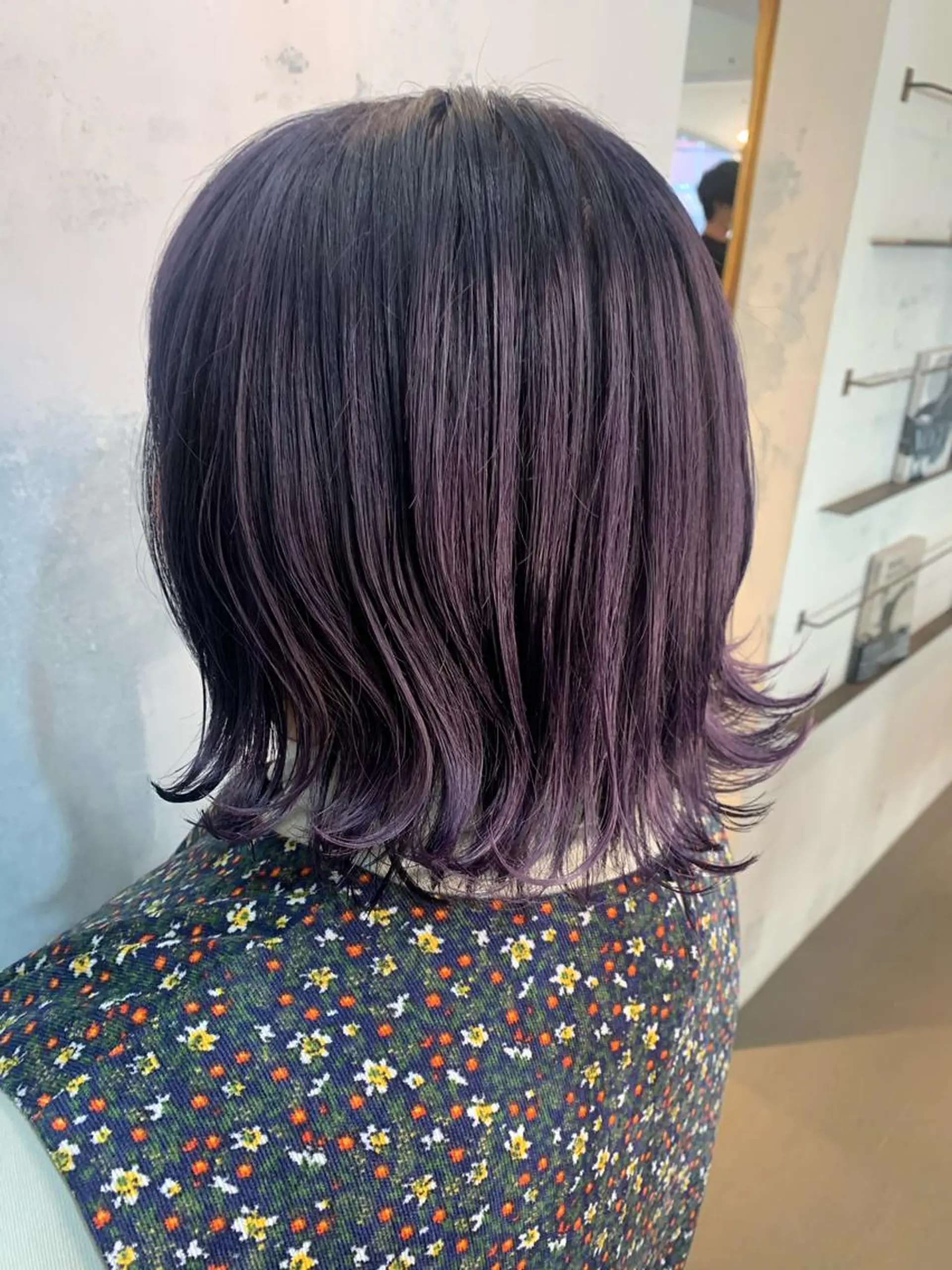 ショート カラー ピンクカラー ピンクパープル パープルカラー ヘアカラー トリートメント 🍑艶髪✖️暖色系 ✨momoka🍑のヘアスタイル