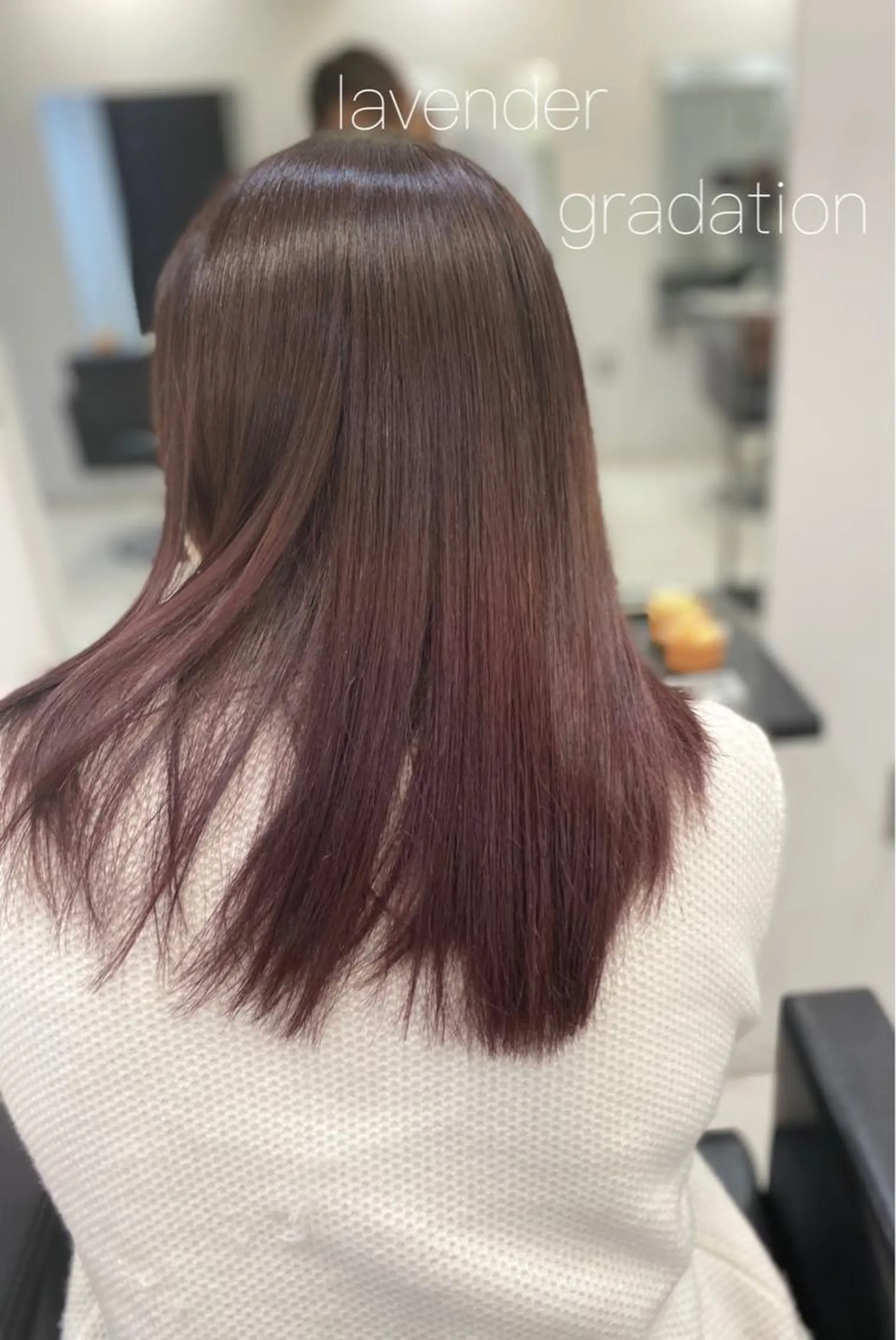 セミロング カラー グラデーションカラー ラベンダーカラー ピンクカラー ピンクラベンダー バイオレットカラー opus 店長大和 レイヤー/赤み消しのヘアスタイル