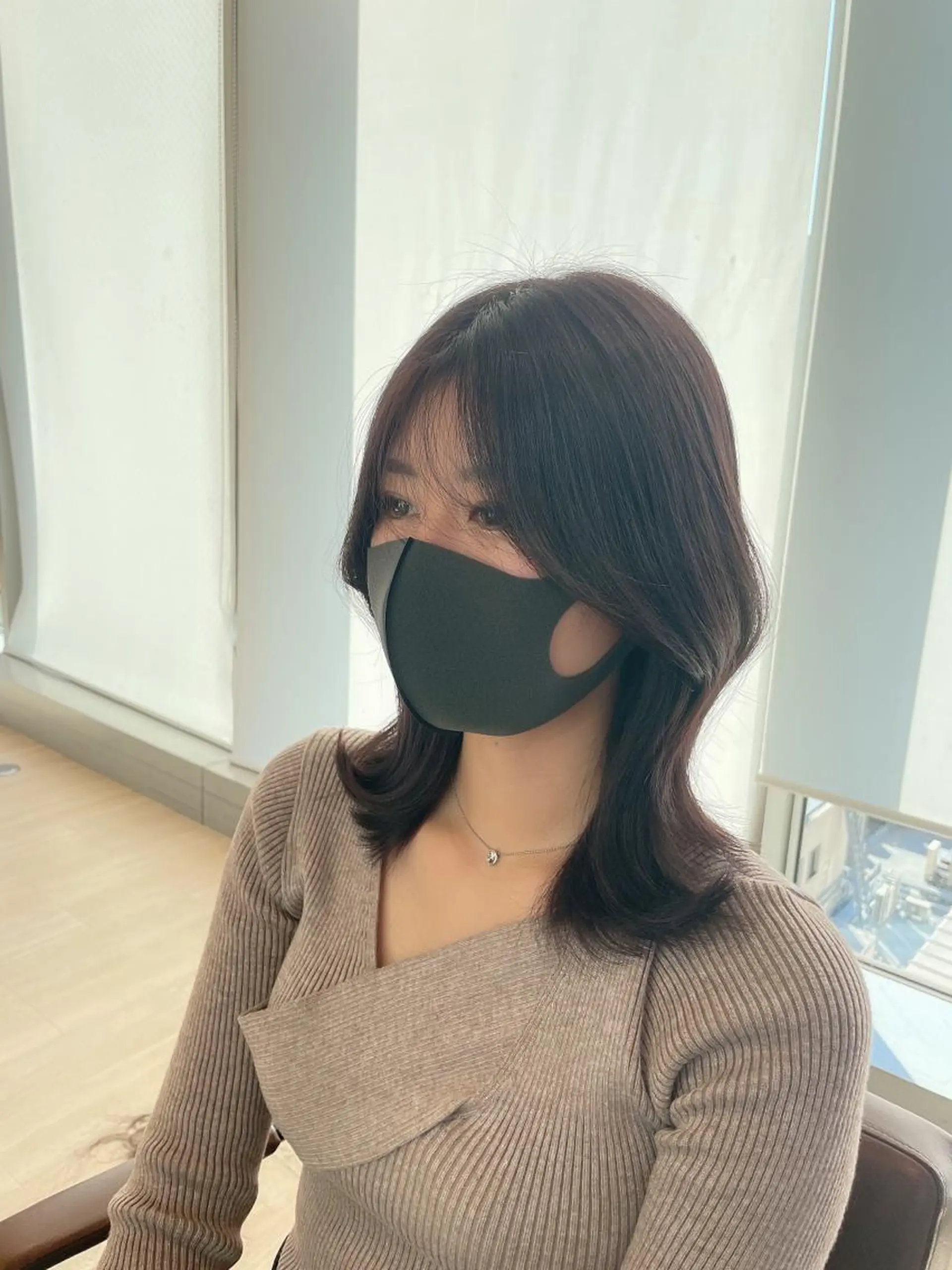 ミディアム カラー 本格韓国ヘア🇰🇷 【uni】キューさんのヘアスタイル