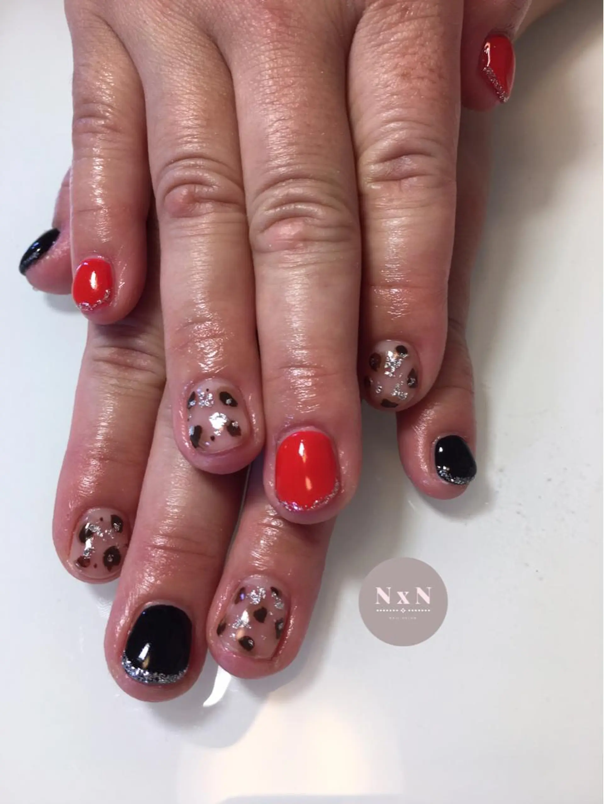 ネイル アニマル柄 ジェルネイル ぷっくりネイル nail salon N×Nのネイルデザイン