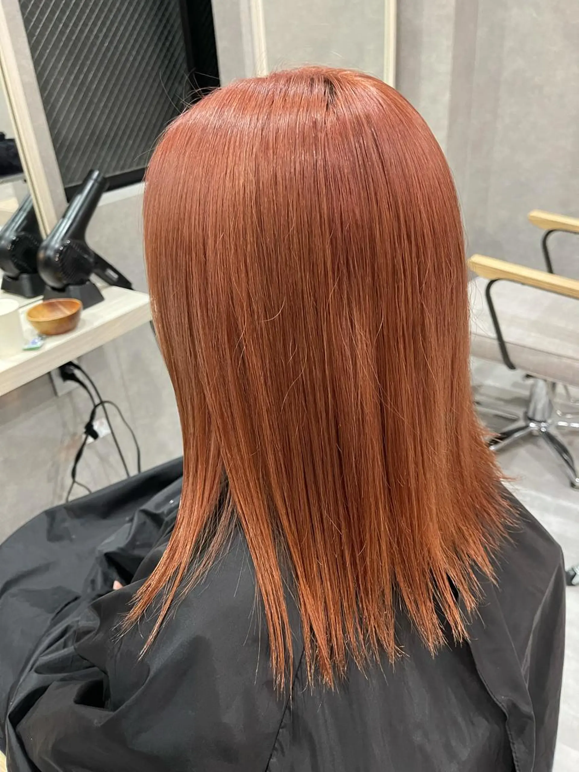 ミディアム カラー カット ヘアカラー トリートメント 一ノ瀬 暁のヘアスタイル